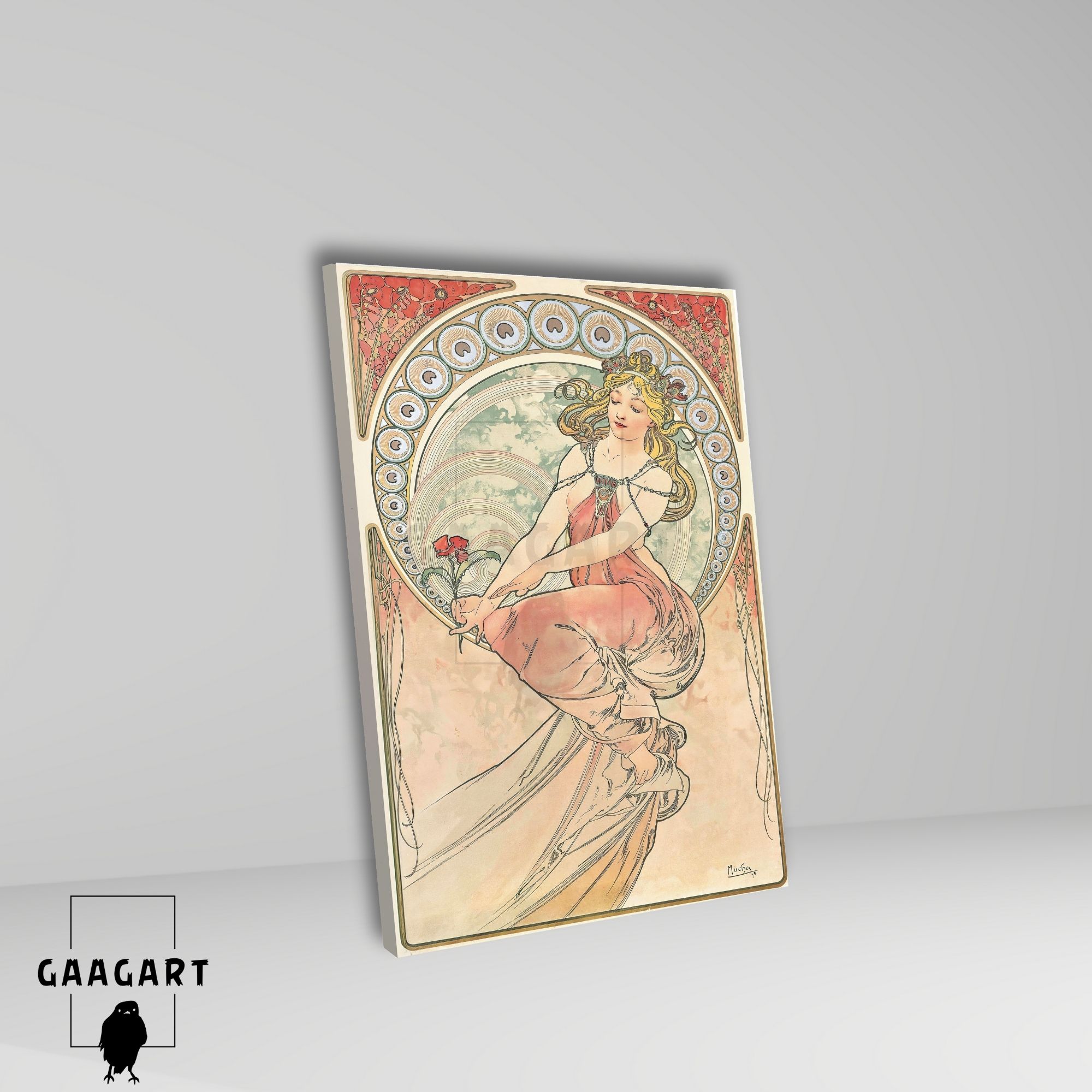 Tekli Dikey Kanvas Alphonse Mucha Lebenon Princess