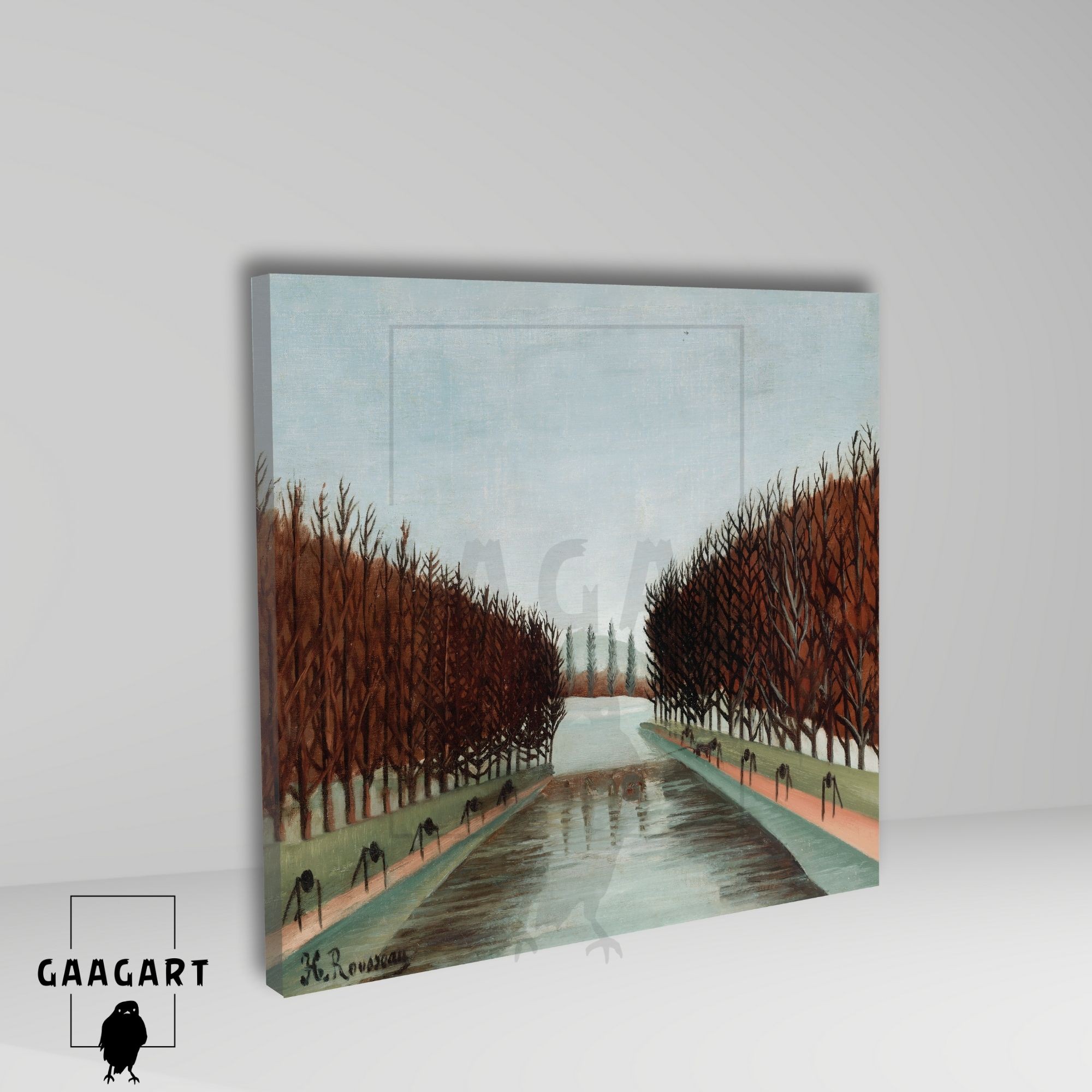 Kare Kanvas Tablo Ünlü Eserler Henri Rousseau-Le Canal (ca. 1905)