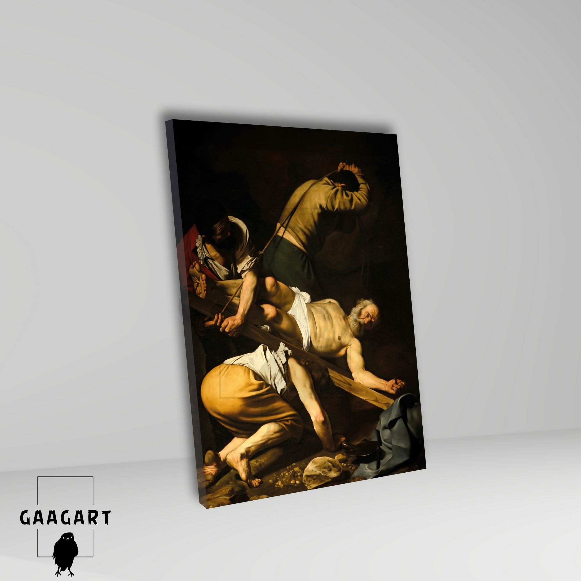 Tekli Dikey Kanvas Tablo Ünlü Eserler Caravaggio Aziz Petrus Şehitliği