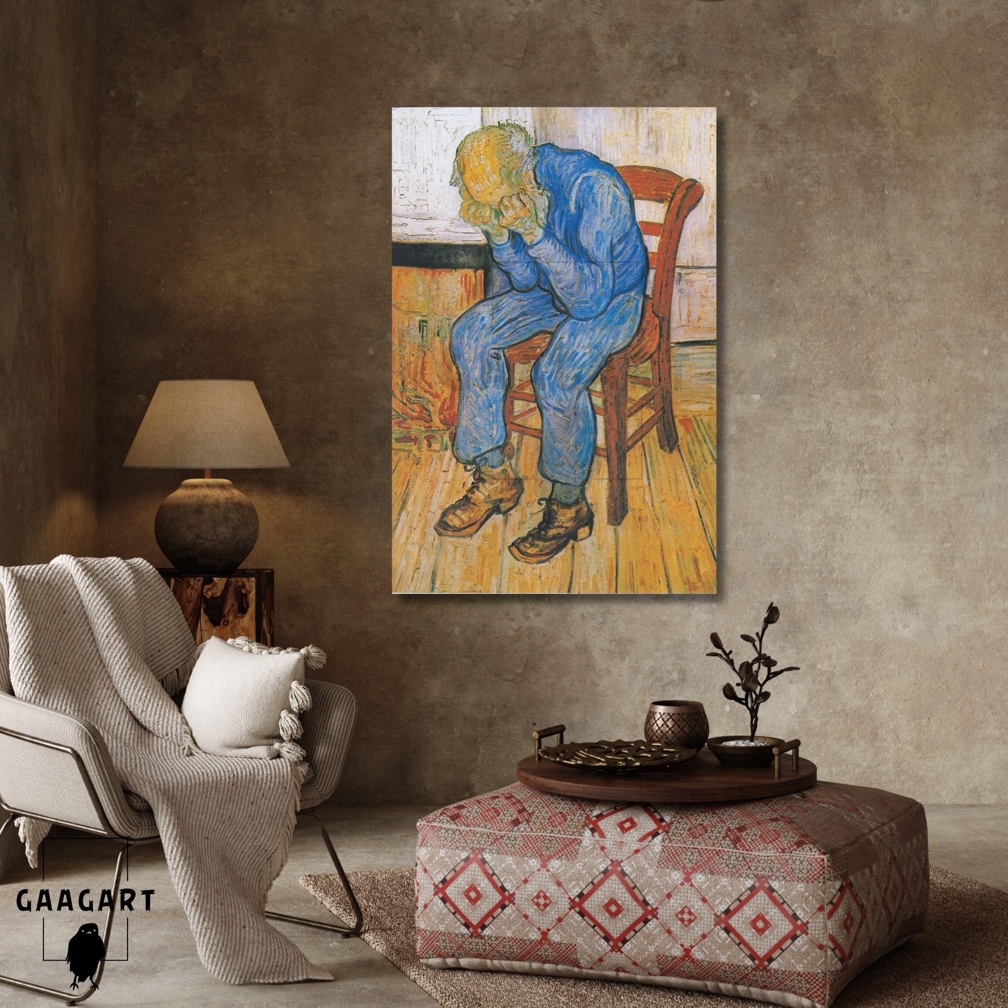 Tekli Dikey Kanvas Tablo Ünlü Eserler Van Gogh At Eternity’s Gate