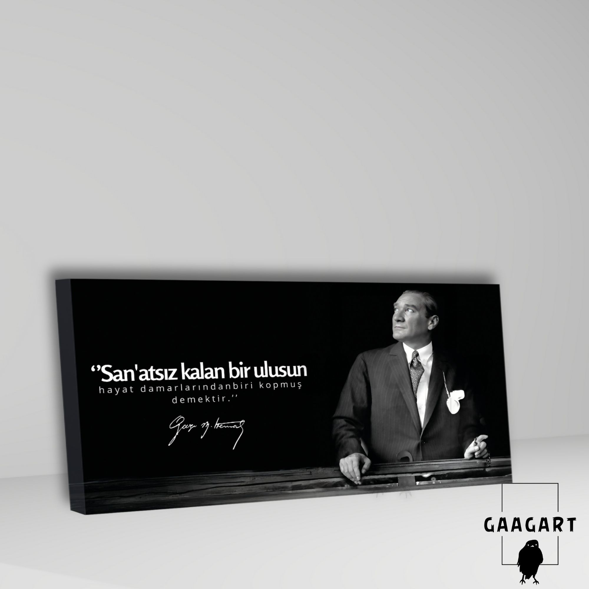 Panoramik Kanvas Makam Atatürk Sanatsız kalan bir ulusun hayat damarlarından biri kopmuş demektir.