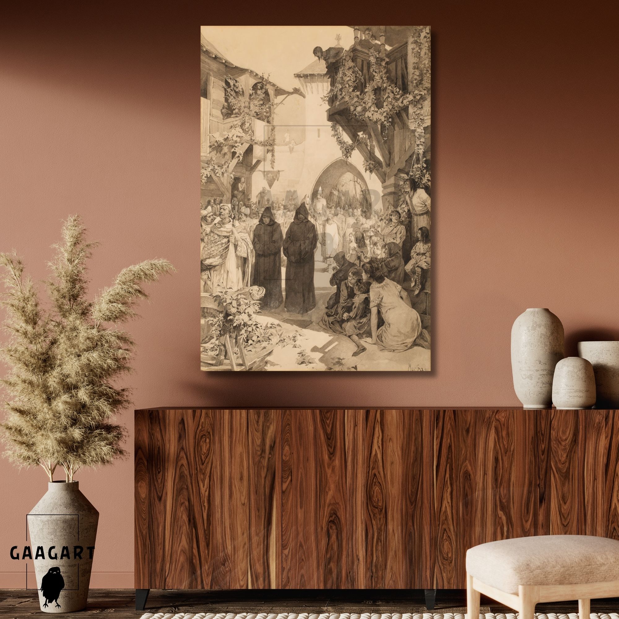 Tekli Dikey Kanvas Alphonse Mucha Bonhams