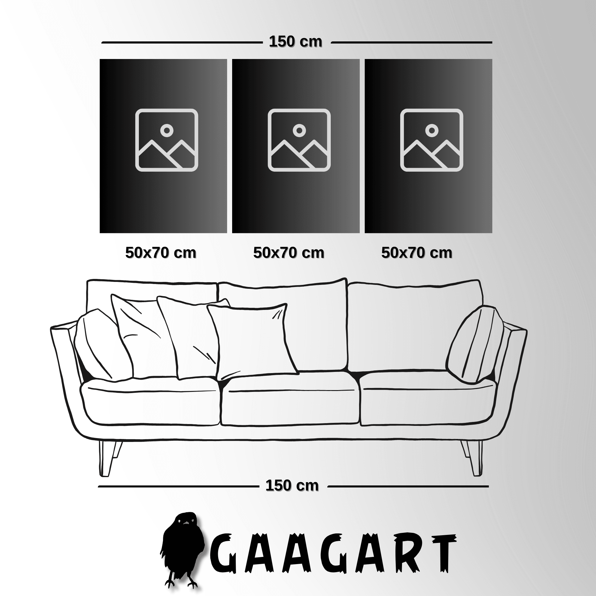 3'lü Kanvas Mutfak Tablo Seti Çizgisel Muz Elma ve Portakal