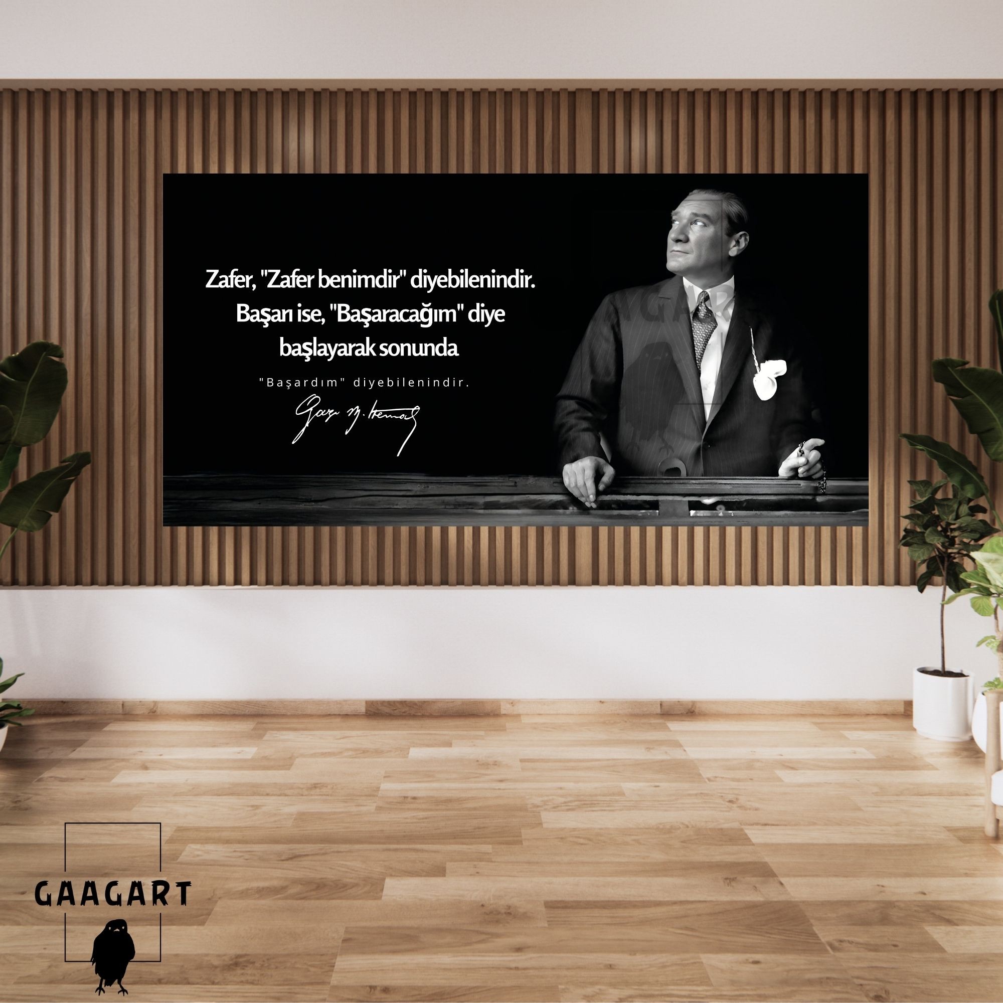 Panoramik Kanvas Makam Panosu Atatürk Sözleri Zafer ve Başarı