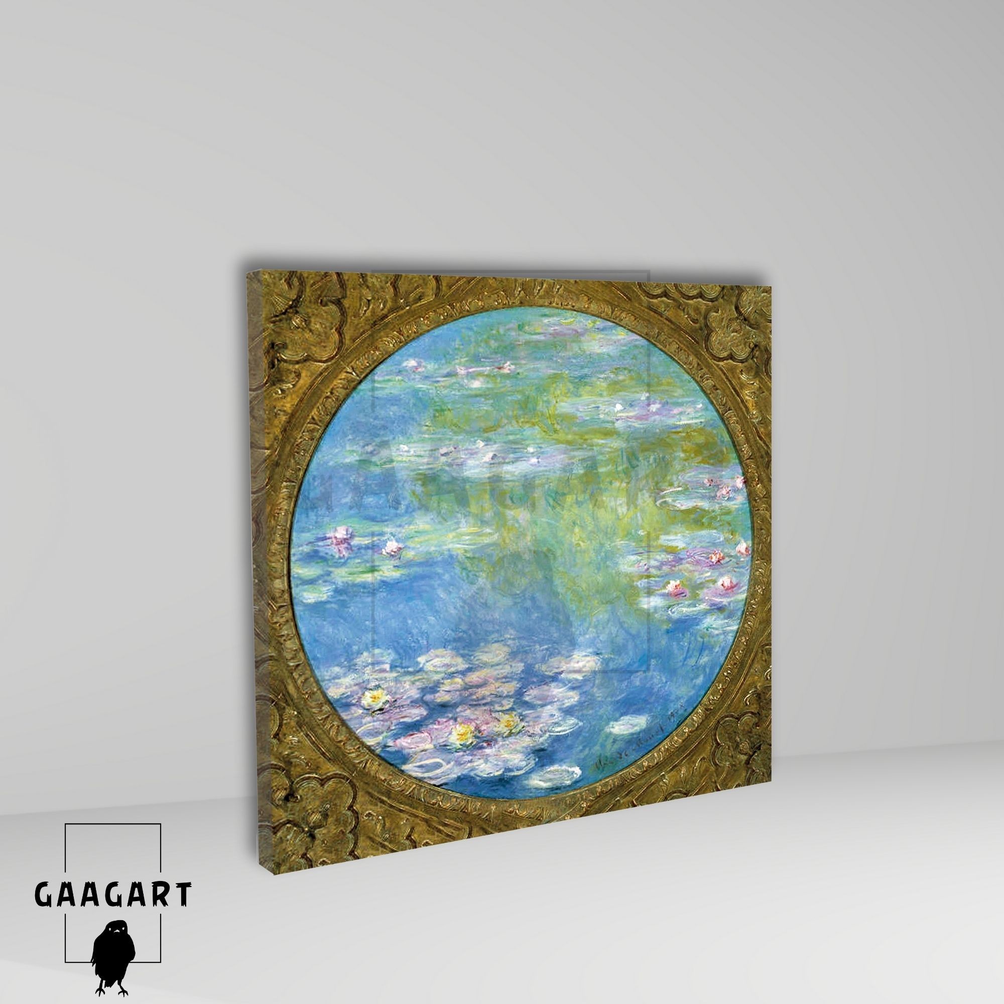 Kare Kanvas Tablo Ünlü Eserler Claude Monet Su Zambakları