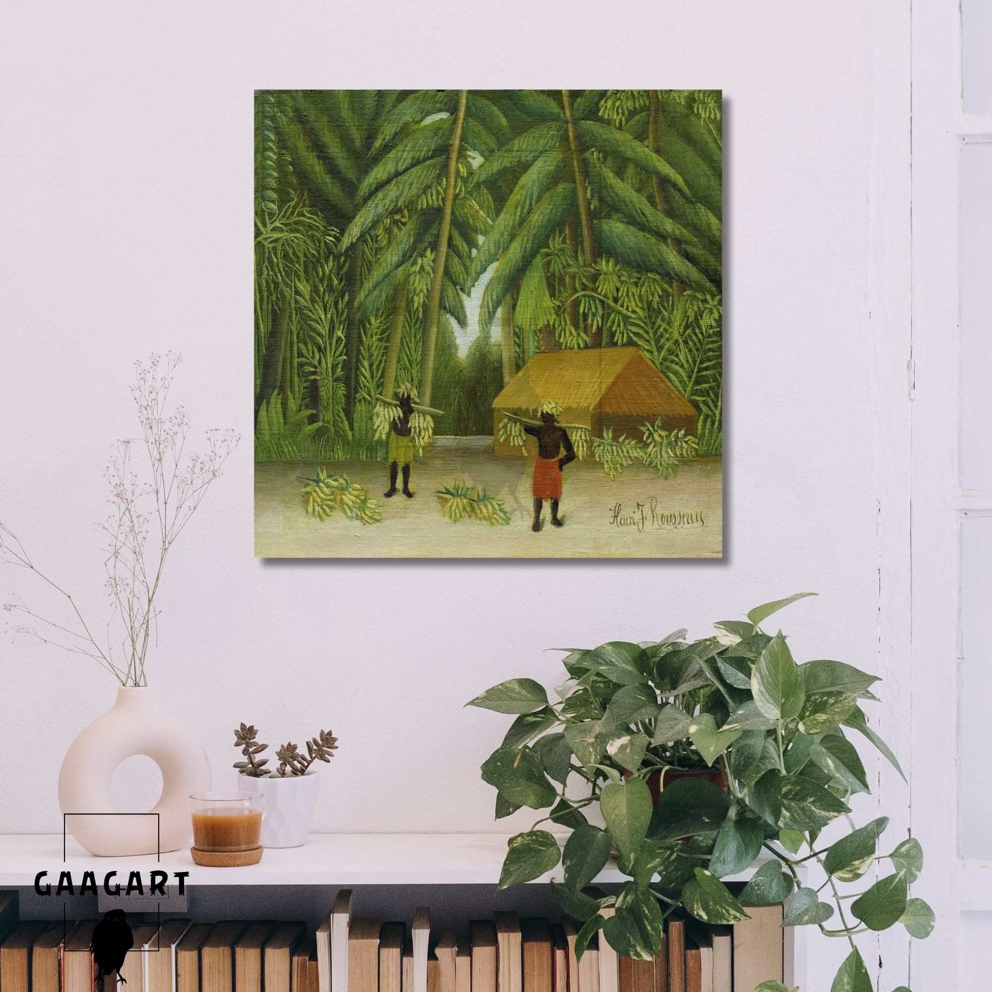 Kare Kanvas Tablo Ünlü Eserler Henri Rousseau-Banana Harvest (1907–10)