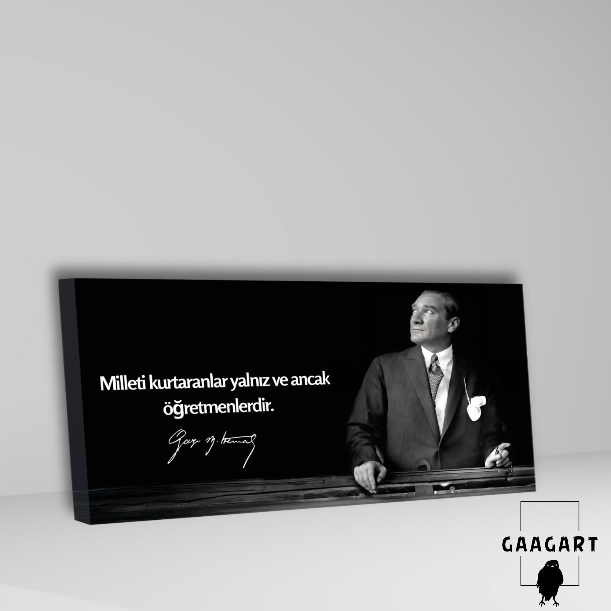 Panoramik Kanvas Makam Panosu Atatürk Sözleri Öğretmenler Hakkında Sözü