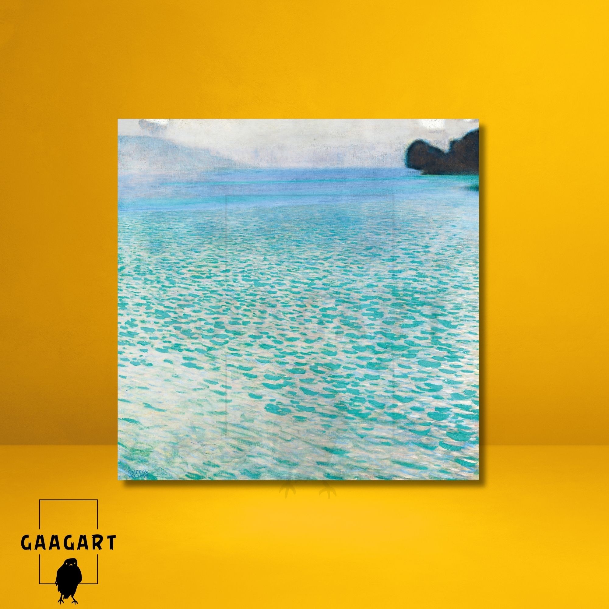 Kare Kanvas Tablo Ünlü Eserler Gustav Klimt On Lake Attersee