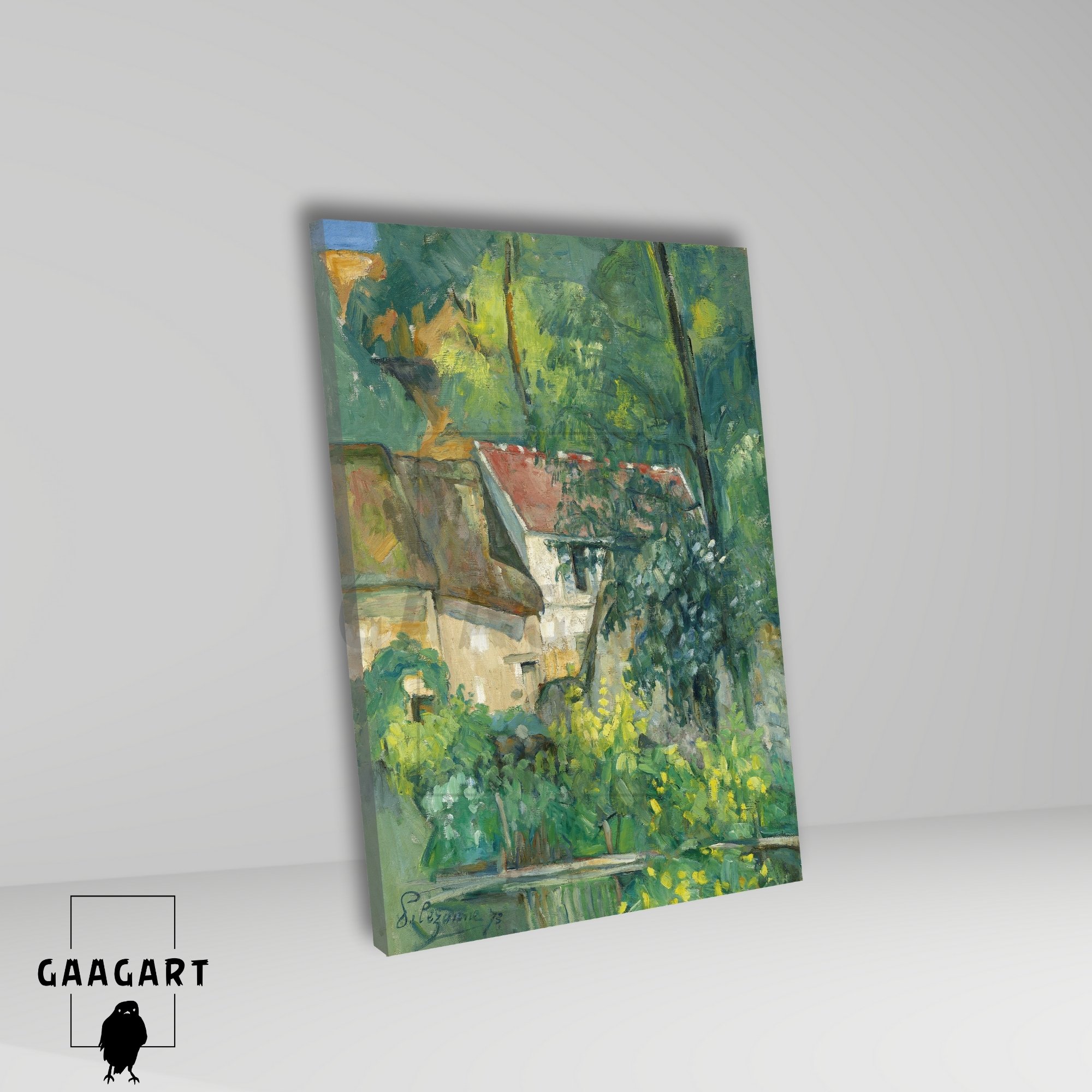 Tekli Dikey Kanvas Tablo Ünlü Eserler Paul Cézanne House Of Pere Lacroix