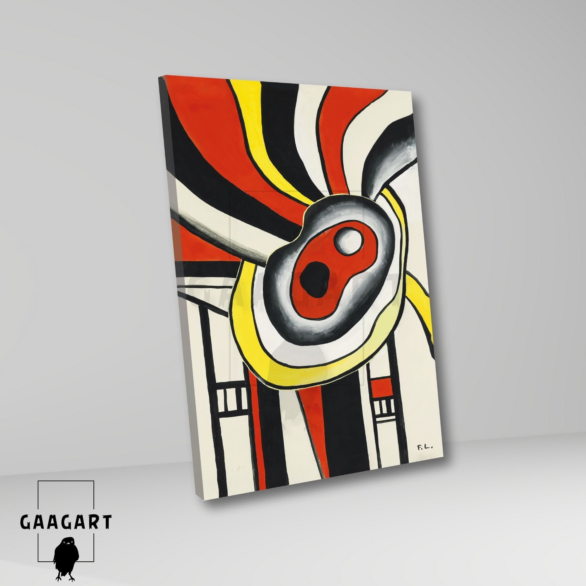 Tekli Dikey Kanvas Tablo Ünlü Eserler Fernand Leger Projet Peinture Murale