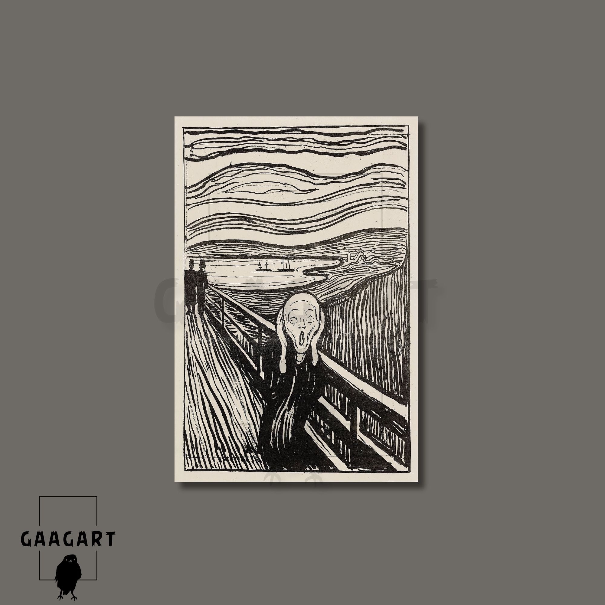 Tekli Dikey Kanvas Edvard Munch The Scream SB