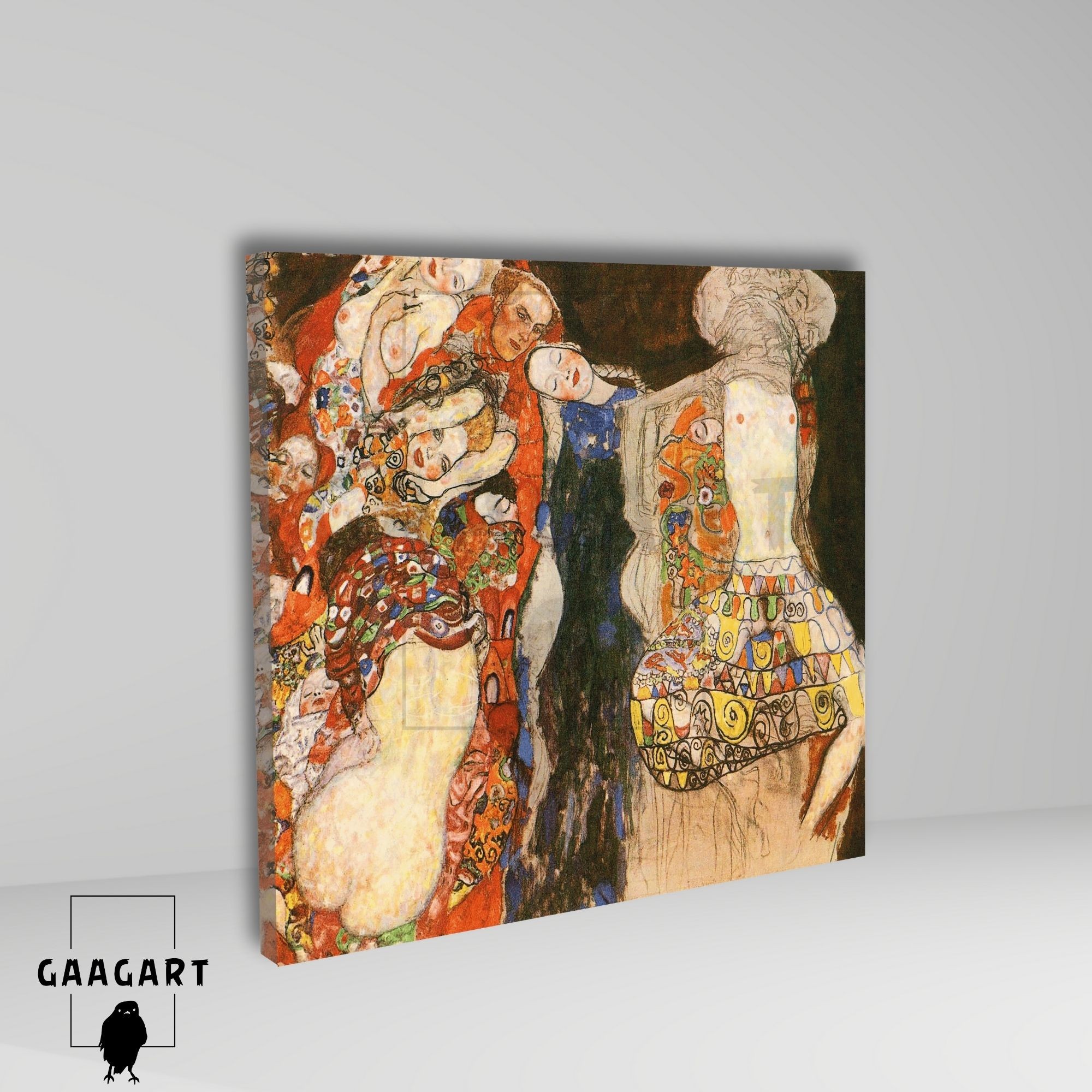 Kare Kanvas Tablo Ünlü Eserler Gustav Klimt The Bride 1918
