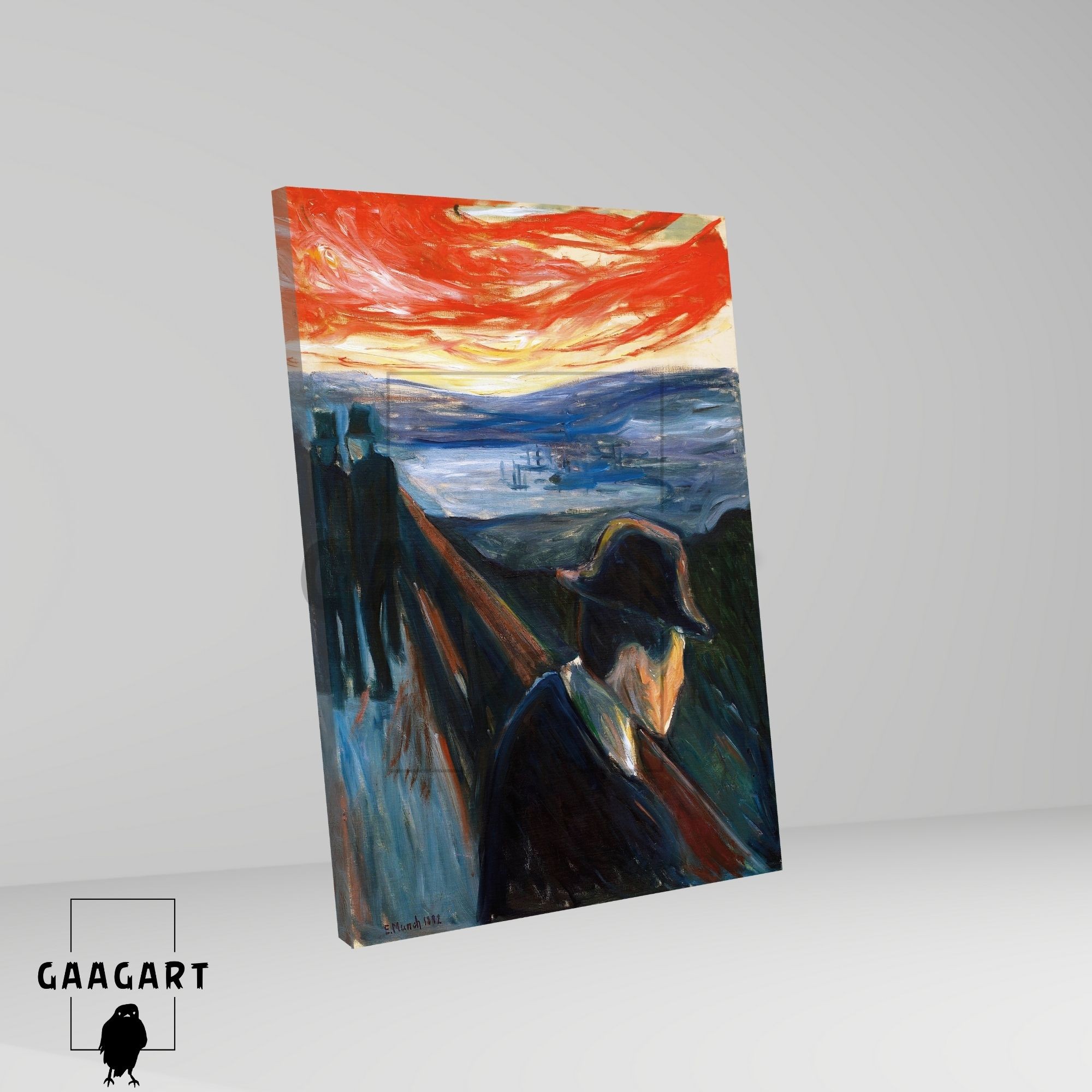 Tekli Dikey Kanvas Tablo Ünlü Eserler Edvard Munch-Despair