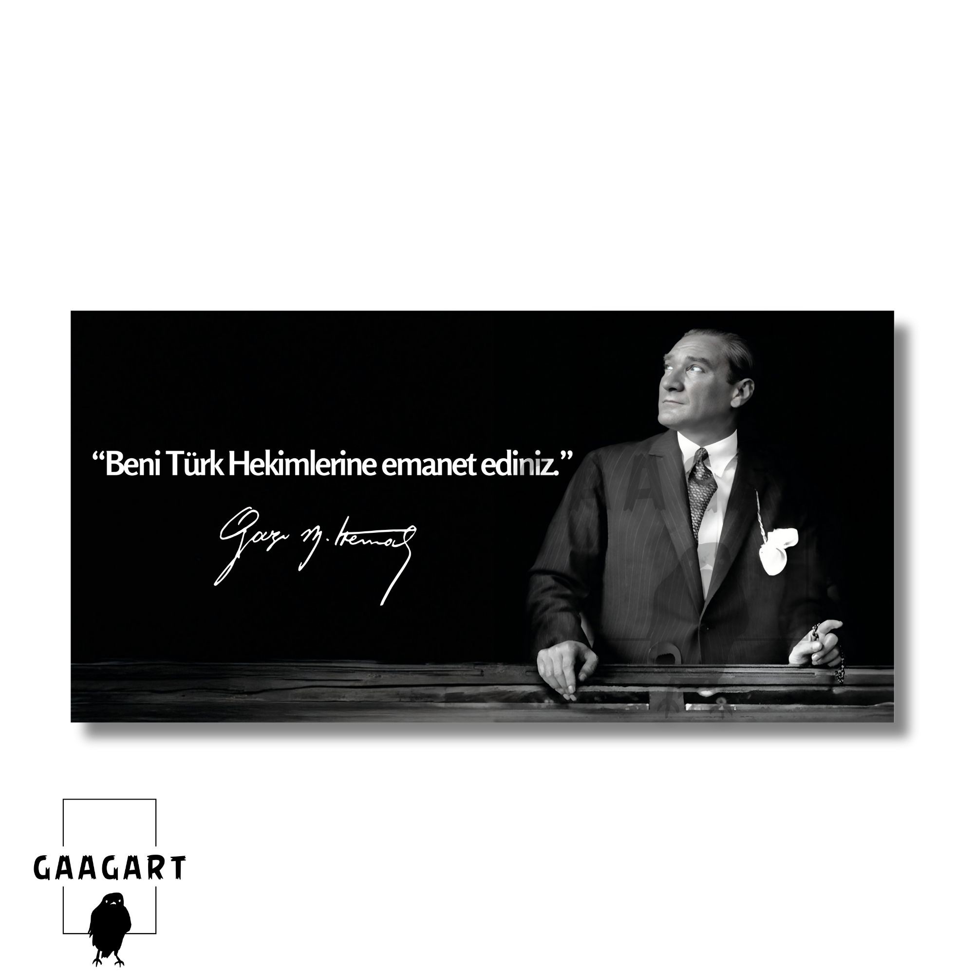 Panoramik Kanvas Makam Panosu “Beni Türk Hekimlerine emanet ediniz.” Atatürk