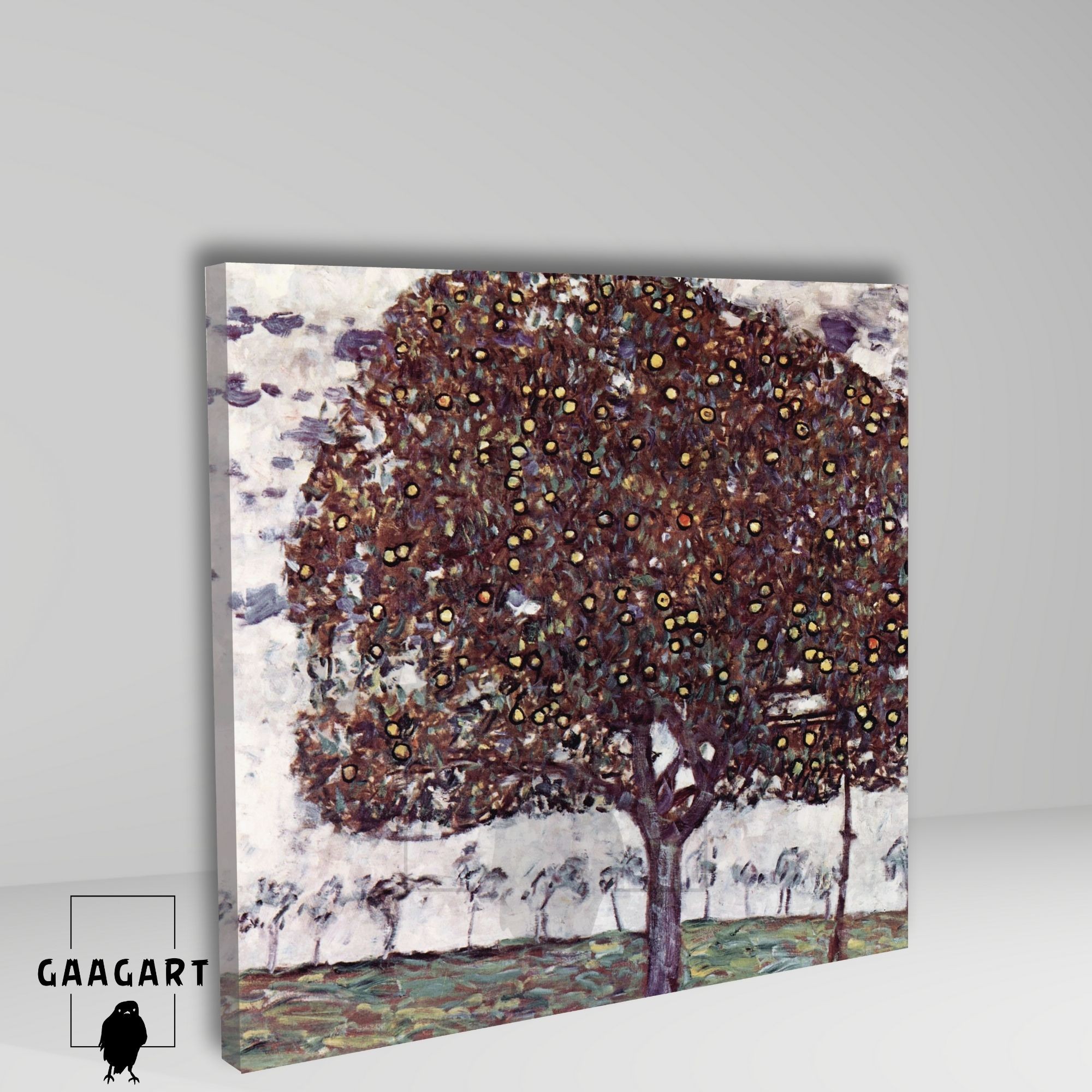 Kare Kanvas Tablo Ünlü Eserler Gustav Klimt Apple Tree II