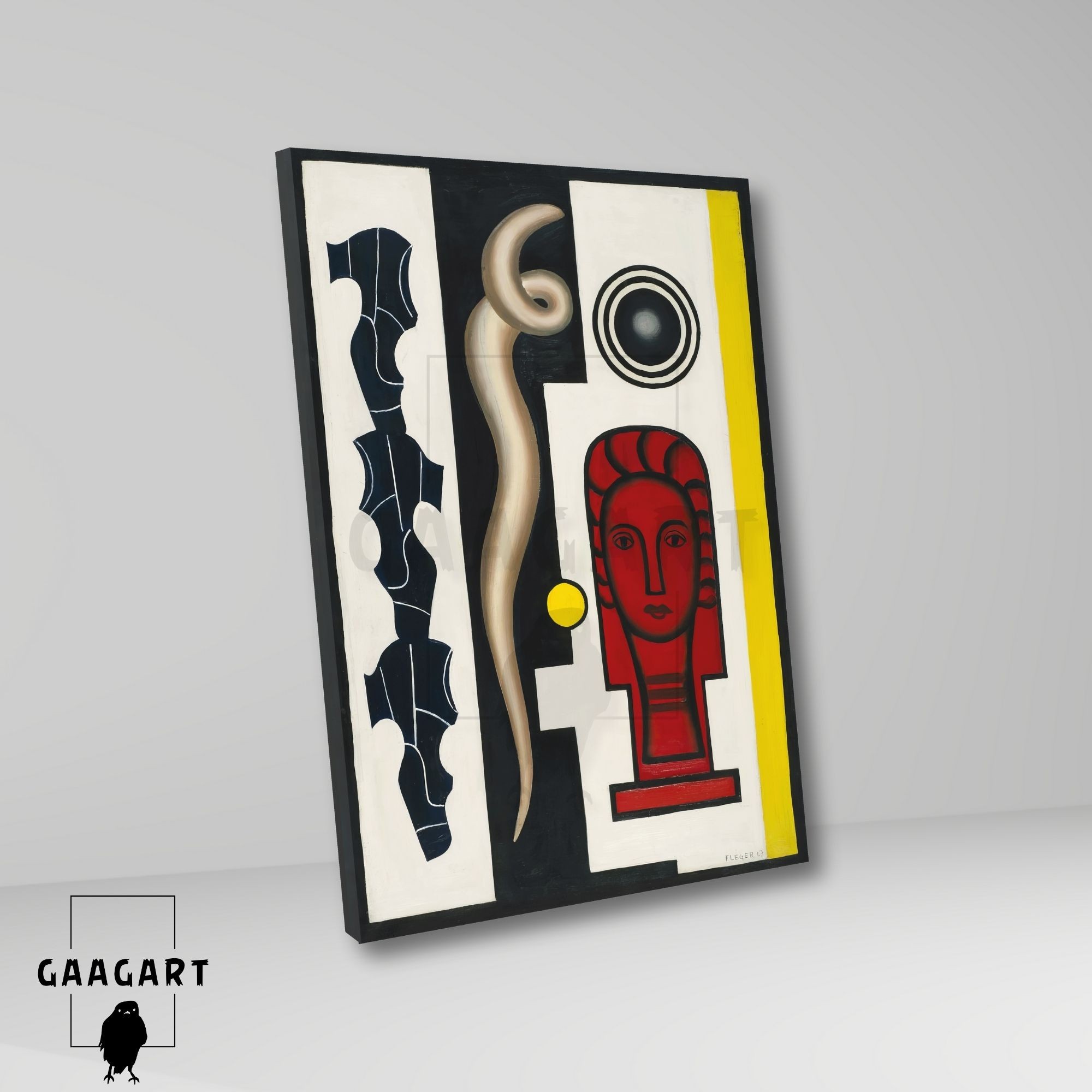 Tekli Dikey Kanvas Tablo Ünlü Eserler Fernand Leger Nature Morte