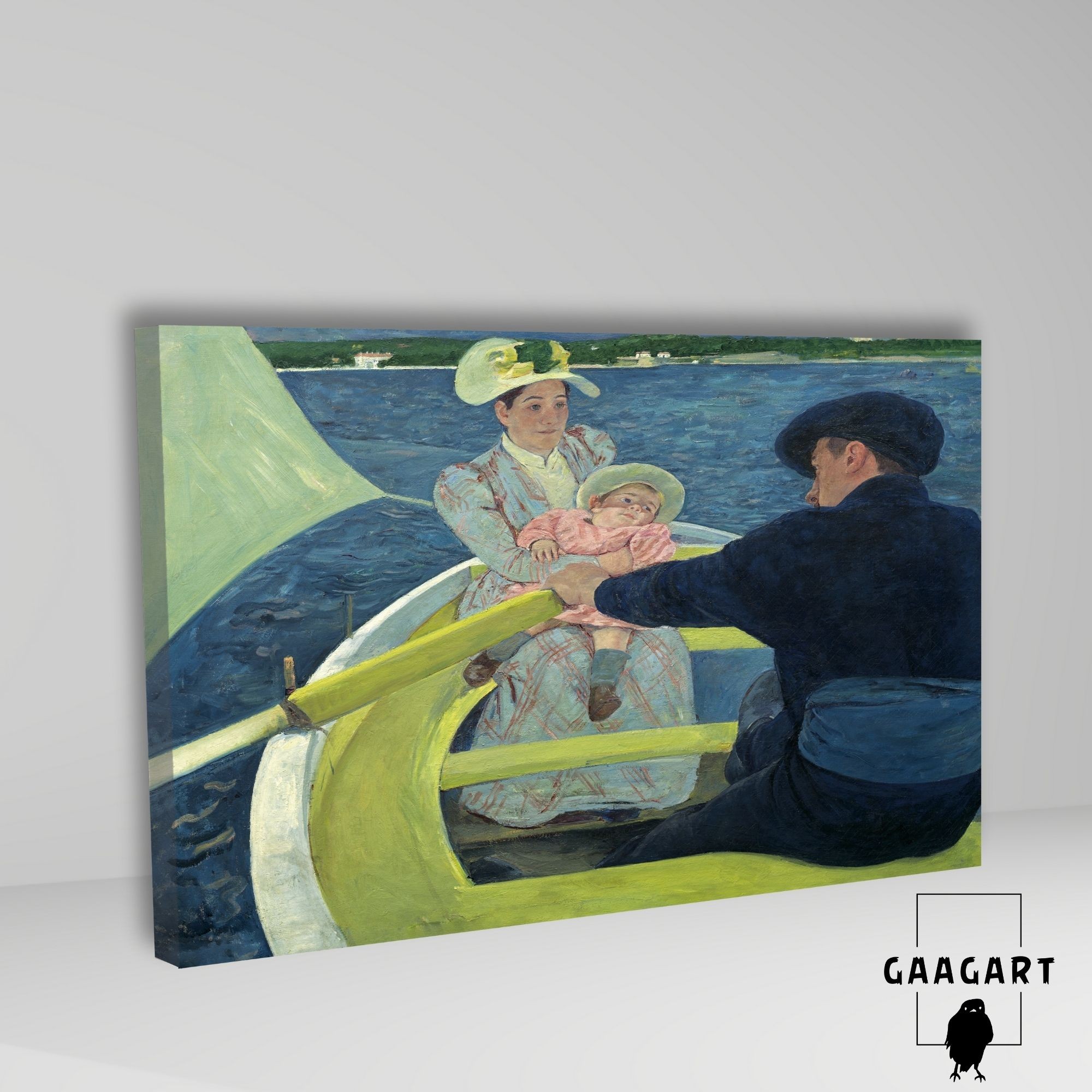 Tekli Yatay Kanvas Tablo Mary Stevenson Cassatt Boating Party