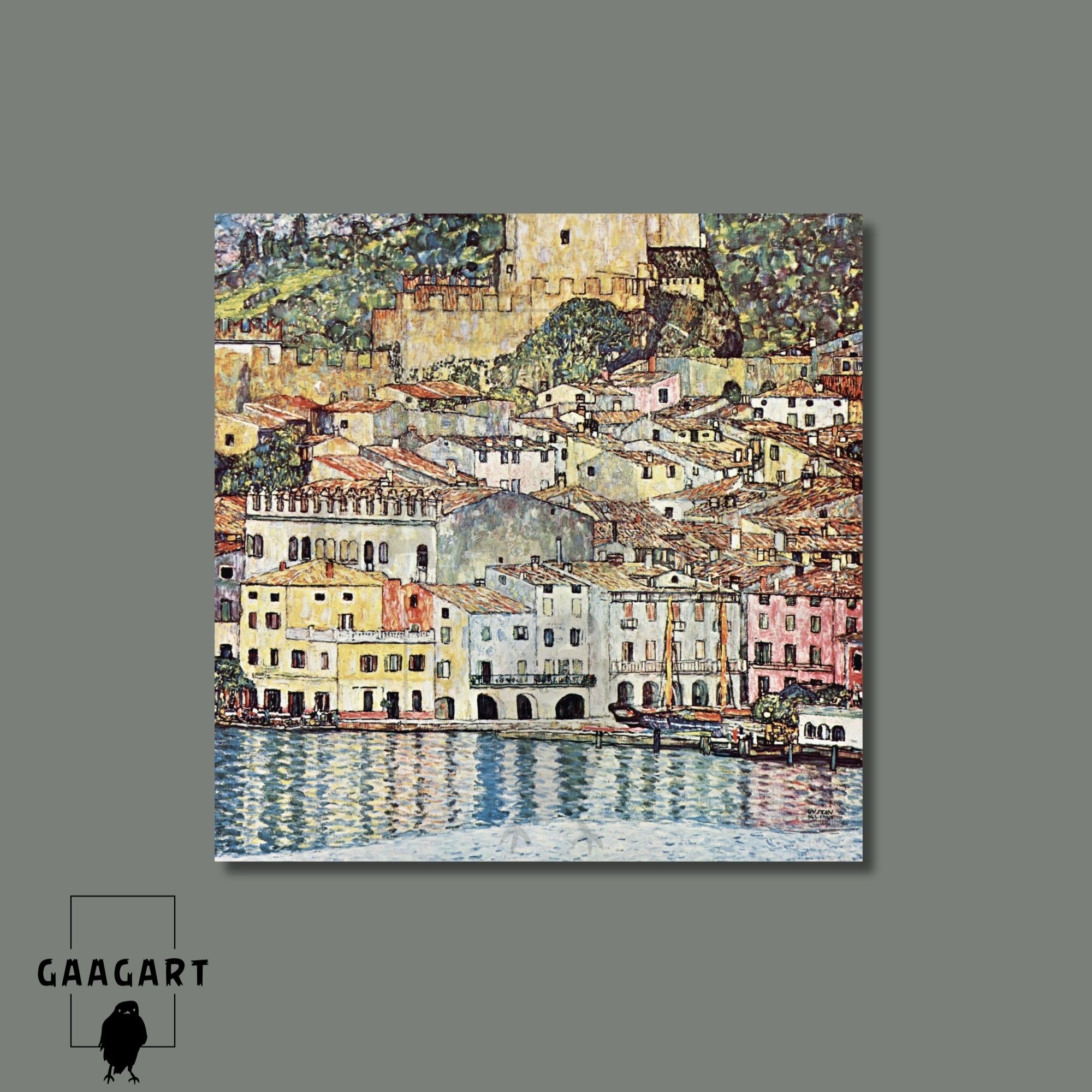 Kare Kanvas Tablo Ünlü Eserler Gustav Klimt Garda Denizi