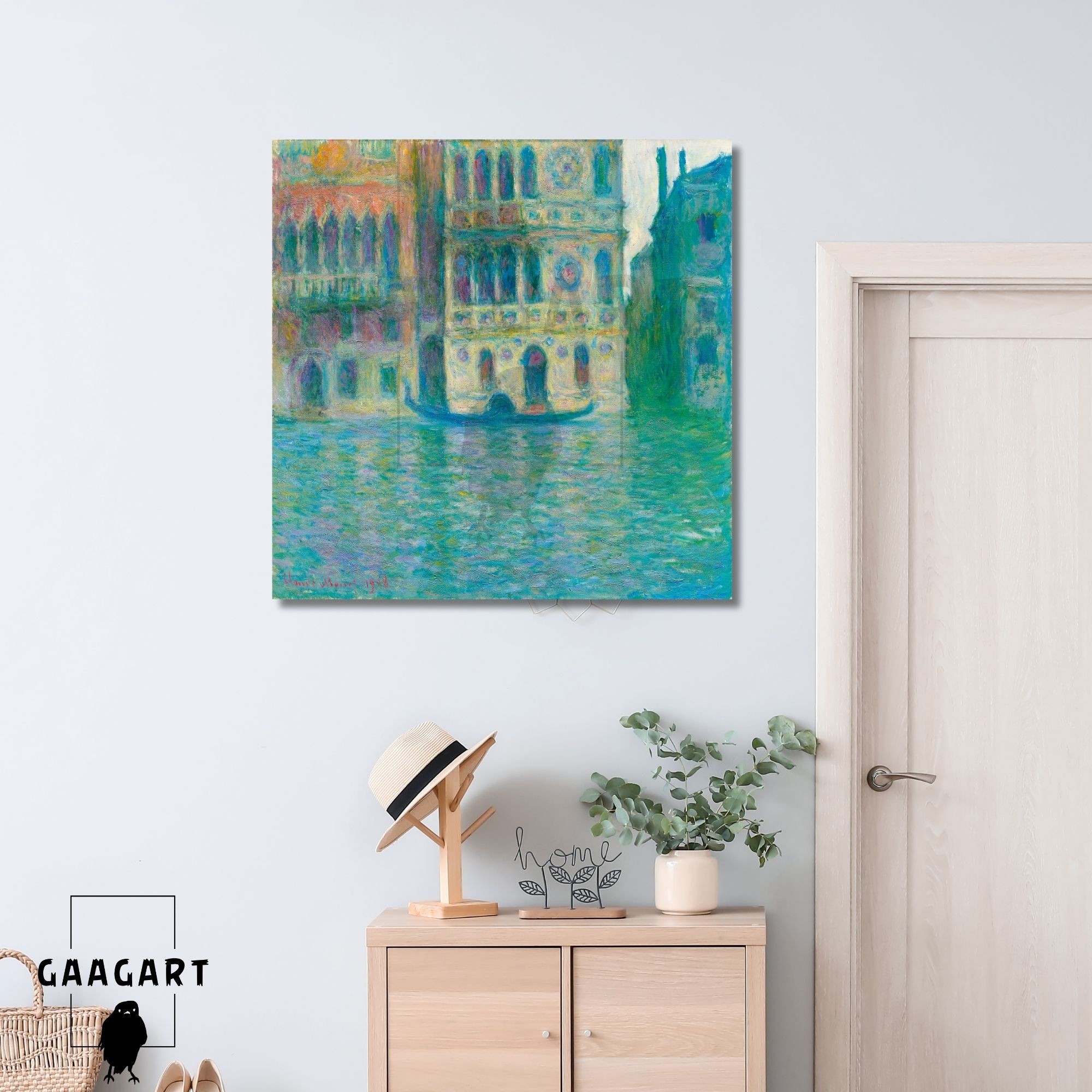 Kare Kanvas Tablo Ünlü Eserler Claude Monet Venice Palazzo Dario 1908