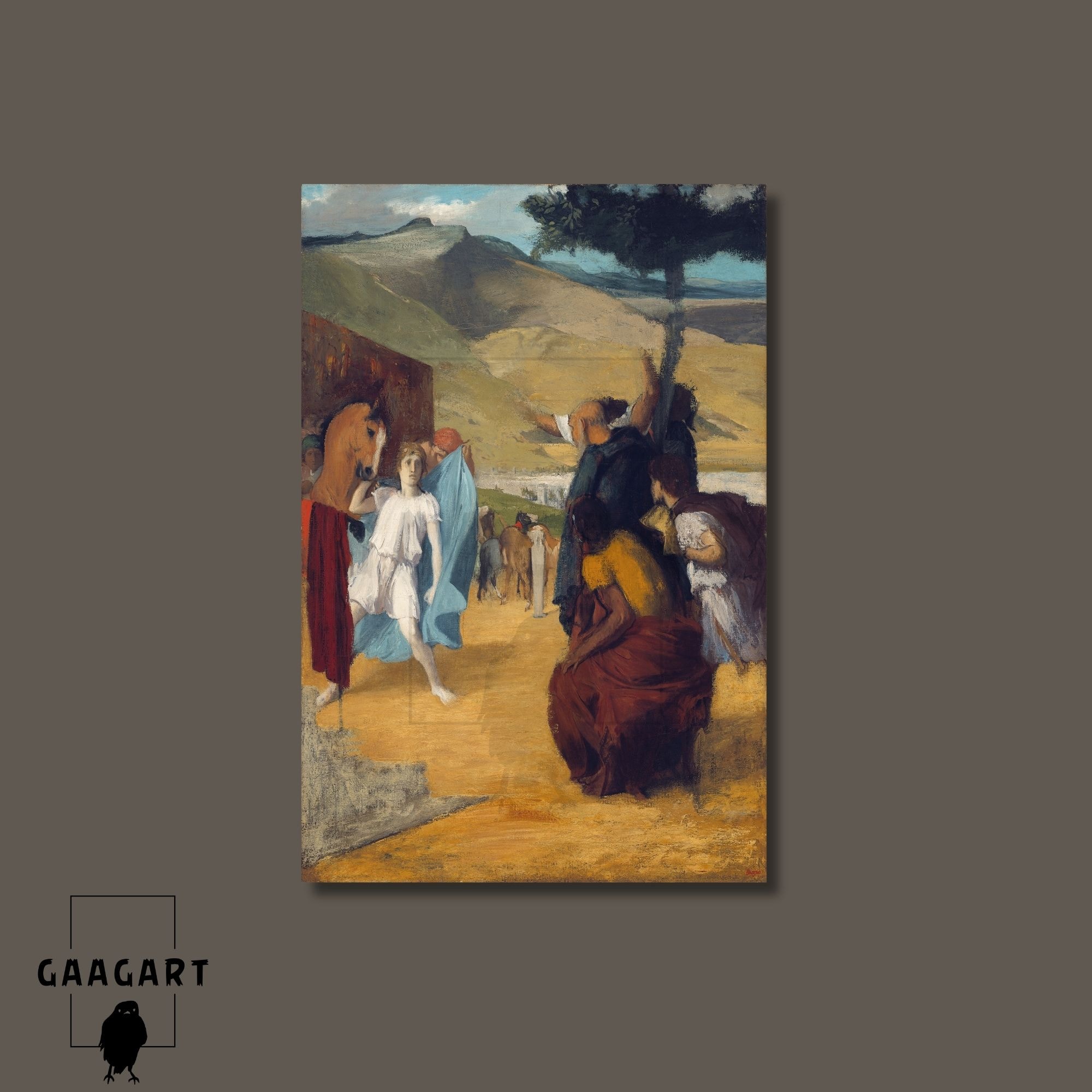 Tekli Dikey Kanvas Edgar Degas Alexander And Bucephalus
