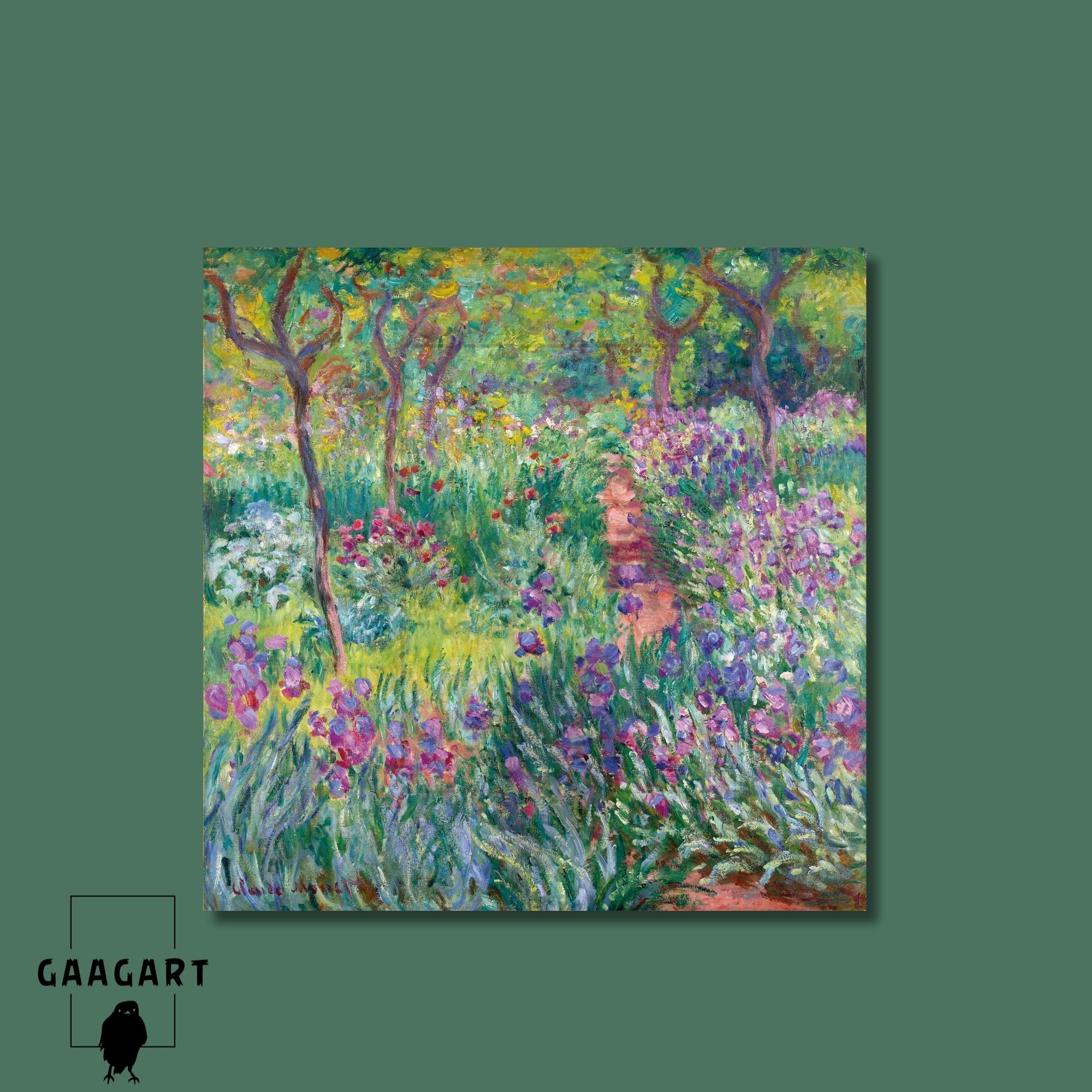 Kare Kanvas Tablo Ünlü Eserler Claude The Artist’s Garden in Giverny