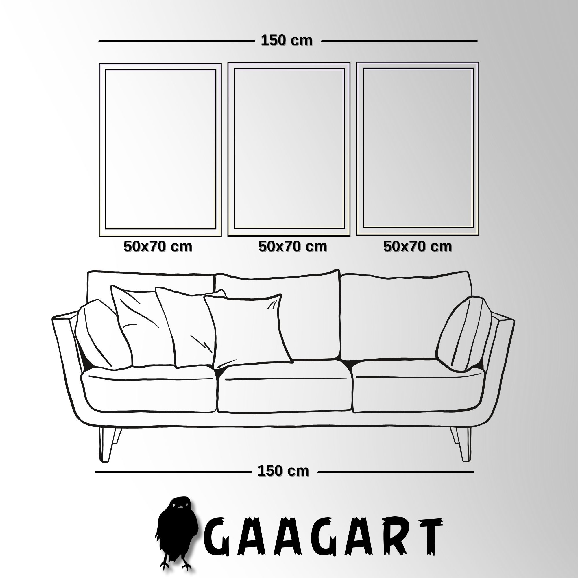 3'lü Ahşap Lamine Çerçeveli Mdf Tablo Sarı Yeşil Soft