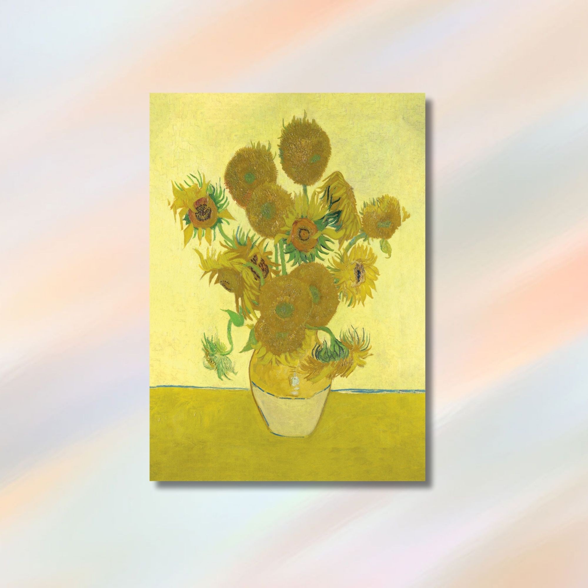 Tekli Dikey Kanvas Duvar Tablosu Vincent Van Gogh Sunflowers