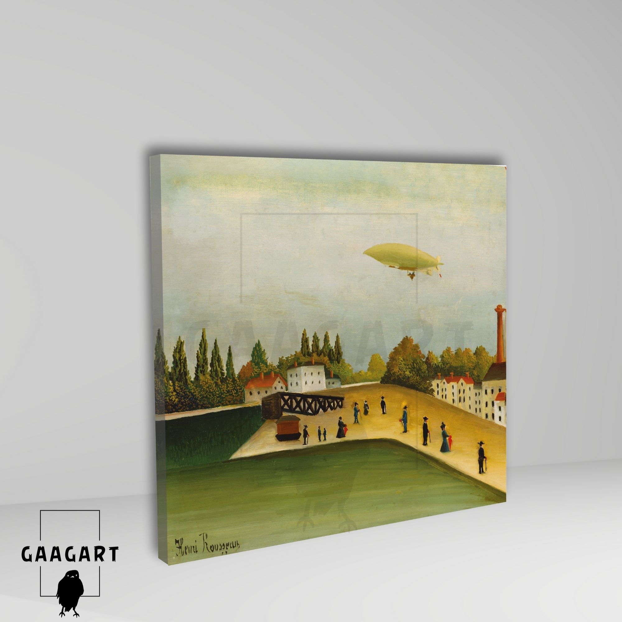 Kare Kanvas Tablo Ünlü Eserler Henri Rousseau-Quai D’Ivry (Circa 1907)