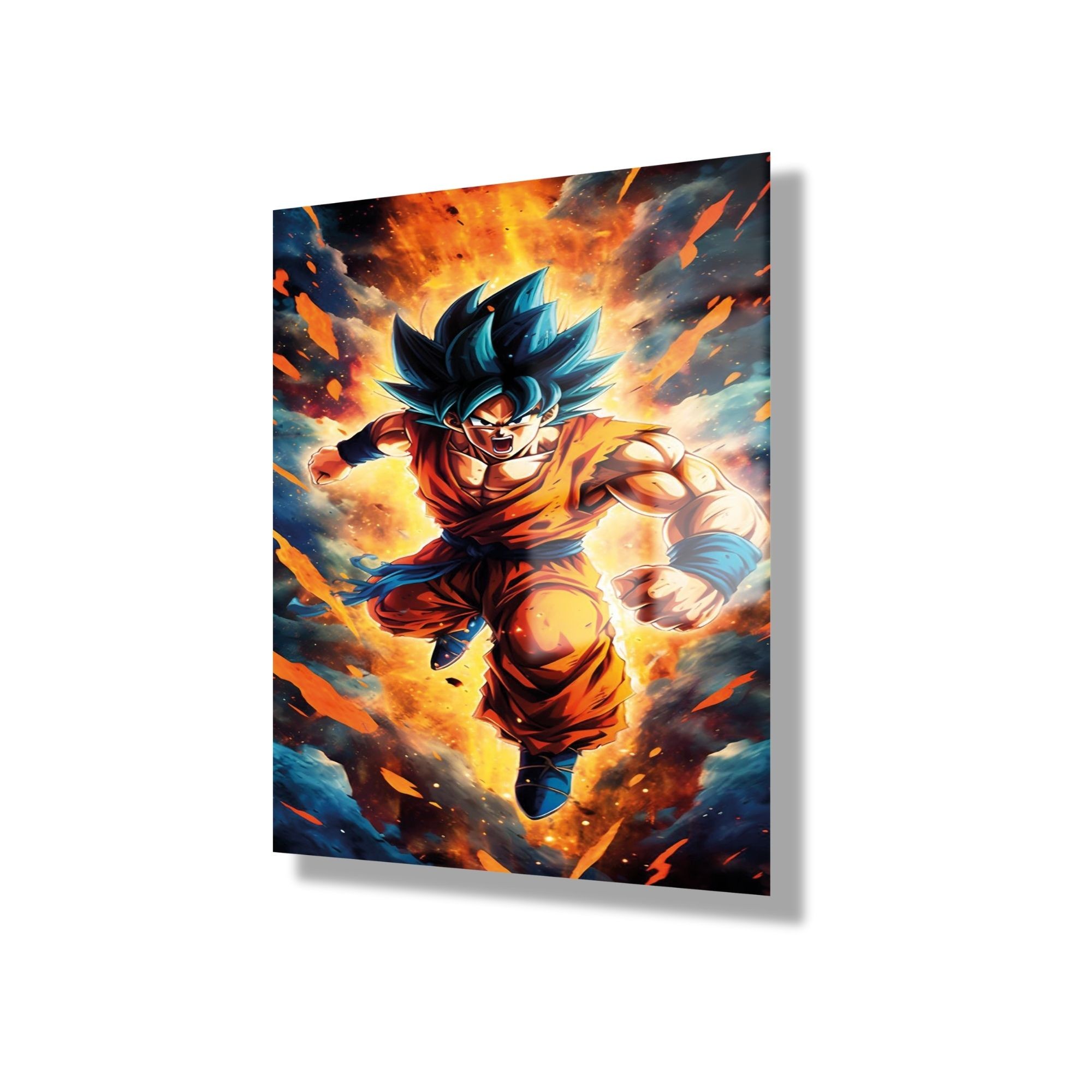 Temperli Gerçek Cam Tablo Dragon Ball Goku Karakteri