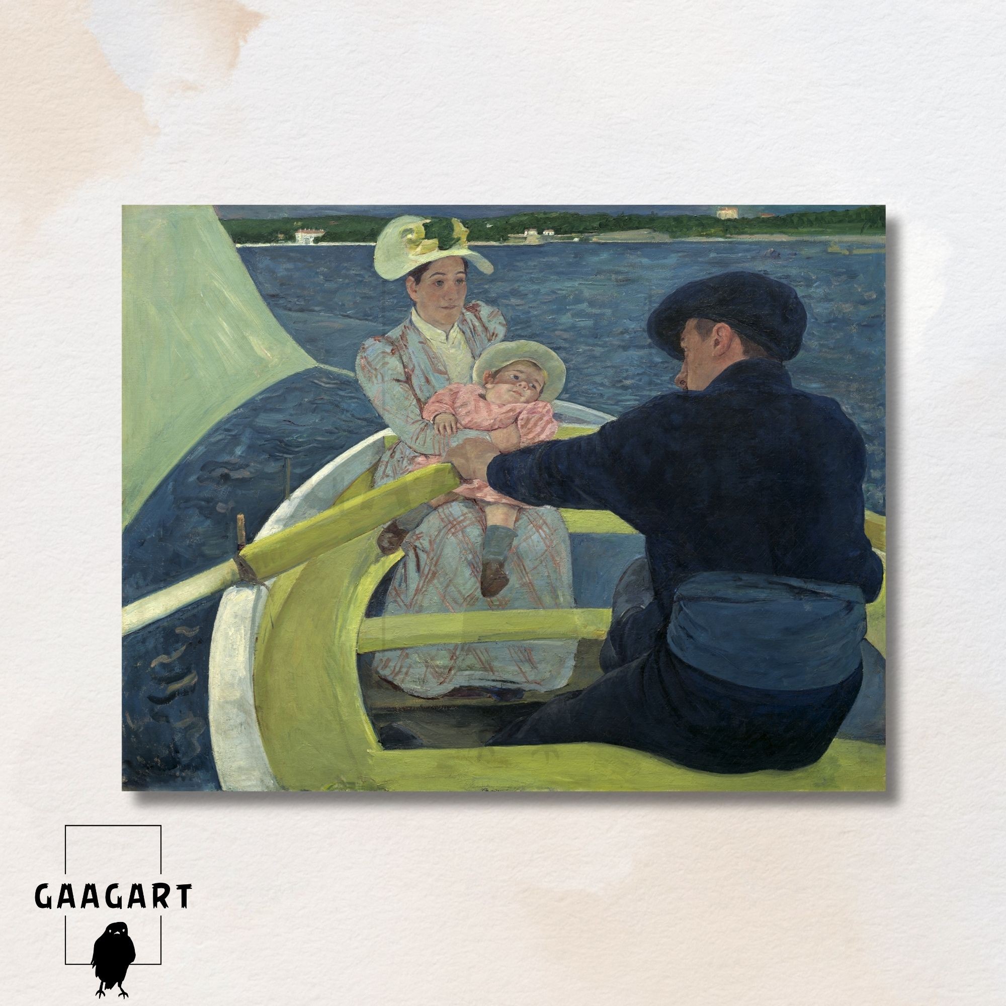 Tekli Yatay Kanvas Tablo Mary Stevenson Cassatt Boating Party