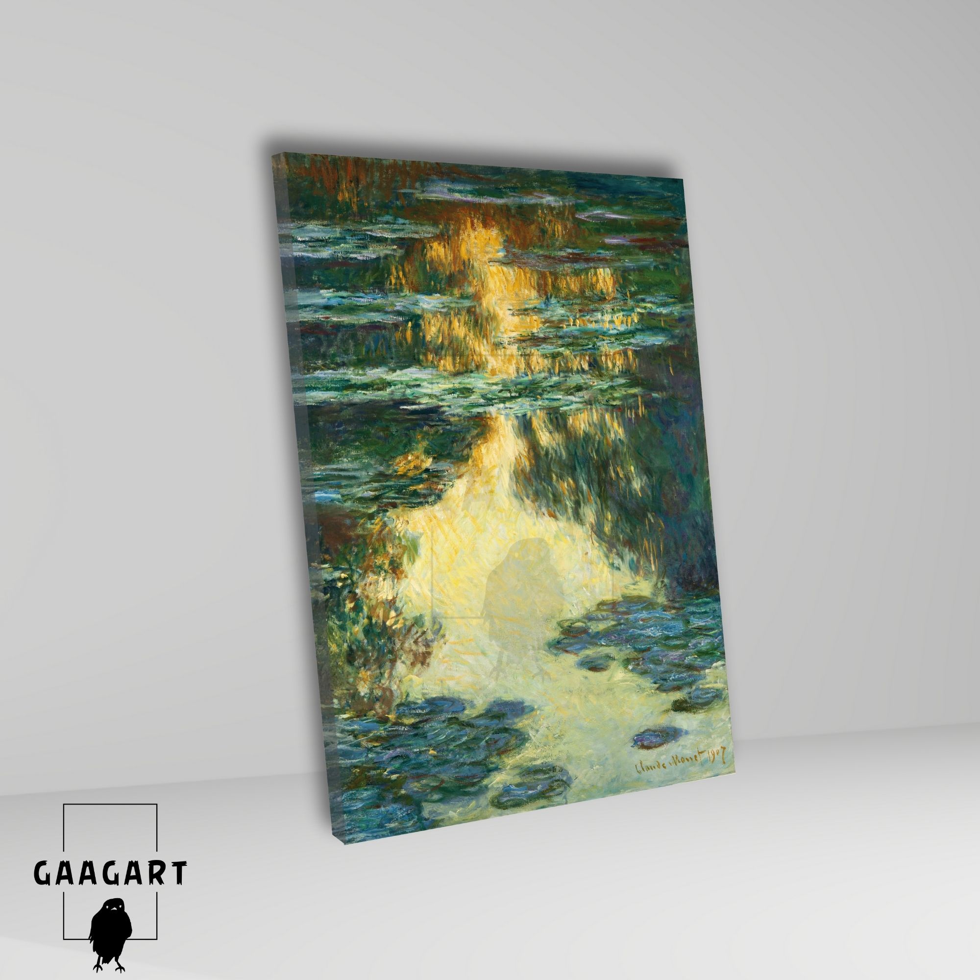 Tekli Dikey Kanvas Claude Monet Water Lilies