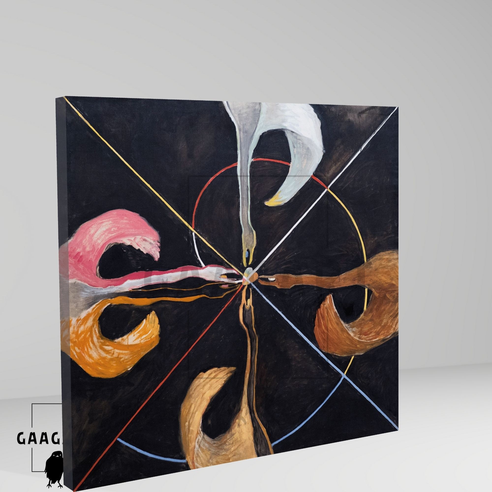 Kare Kanvas Tablo Ünlü Eserler Hilma af Klint-Group IX SUW, The (Swan No. 7_1915)
