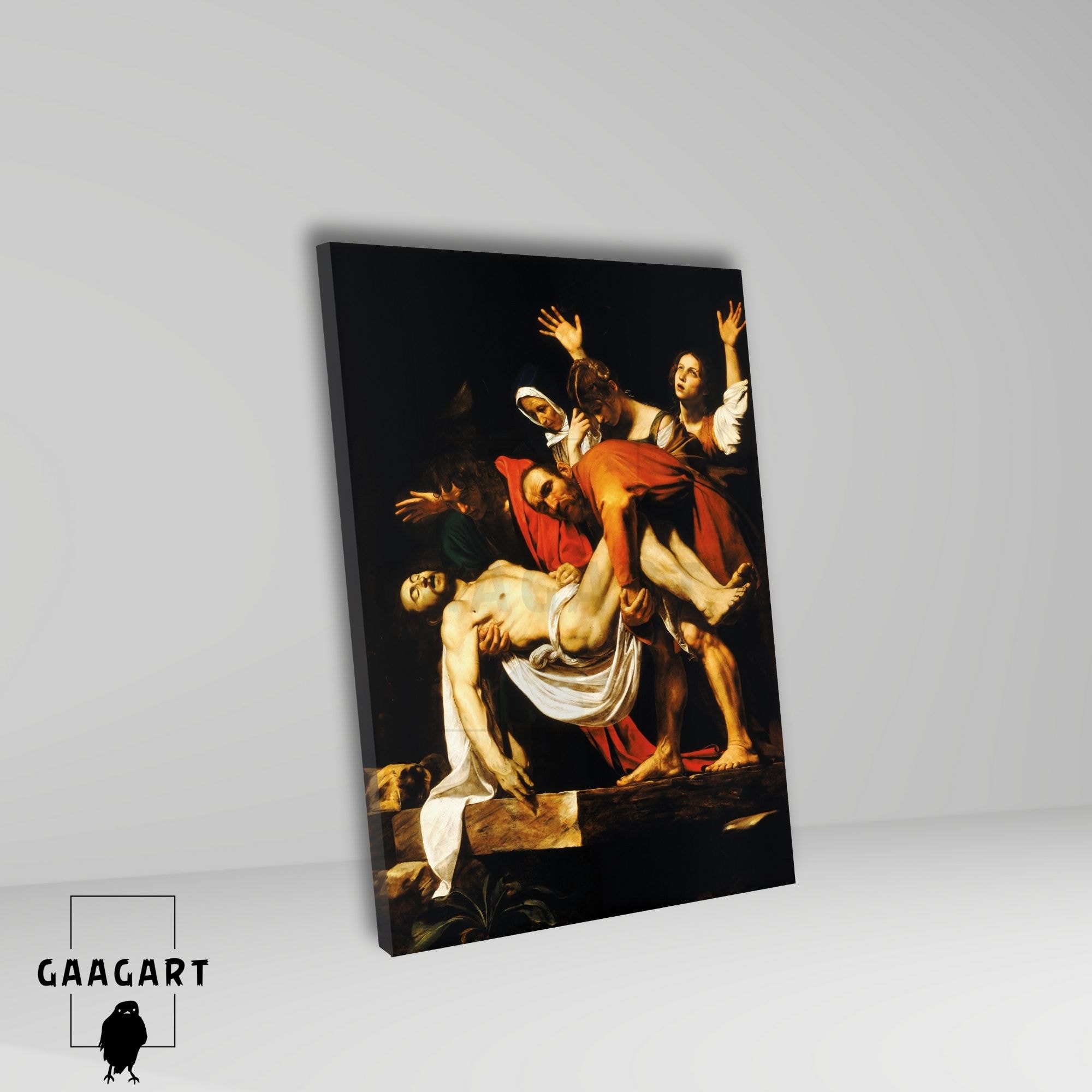 Tekli Dikey Kanvas Caravaggio İsa'nın Mezara Konması