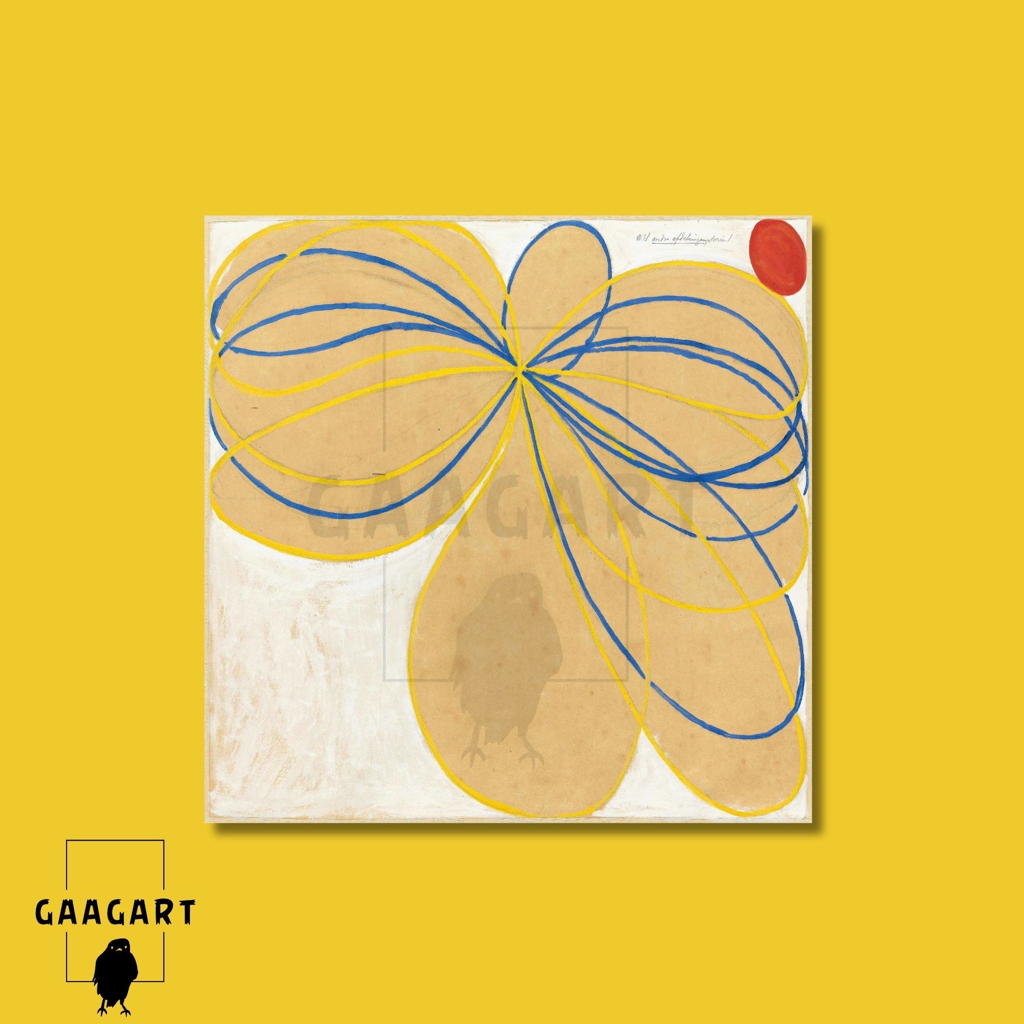 Kare Kanvas Tablo Ünlü Eserler Hilma Klint Seven Pointed Star No1