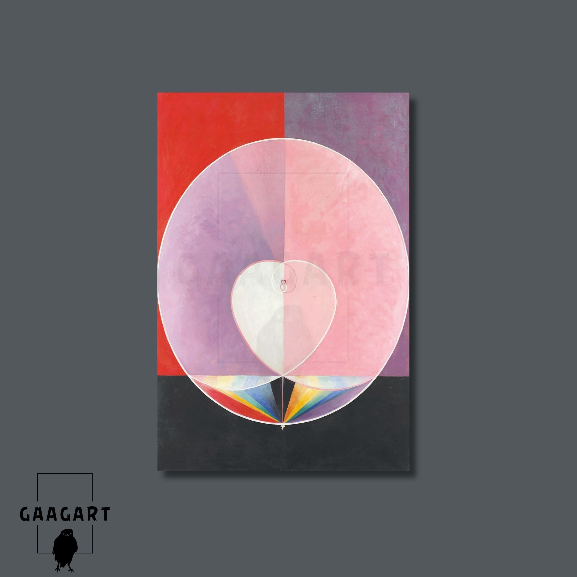 Tekli Dikey Kanvas Tablo Ünlü Eserler Hilma Af Klint Doves No II