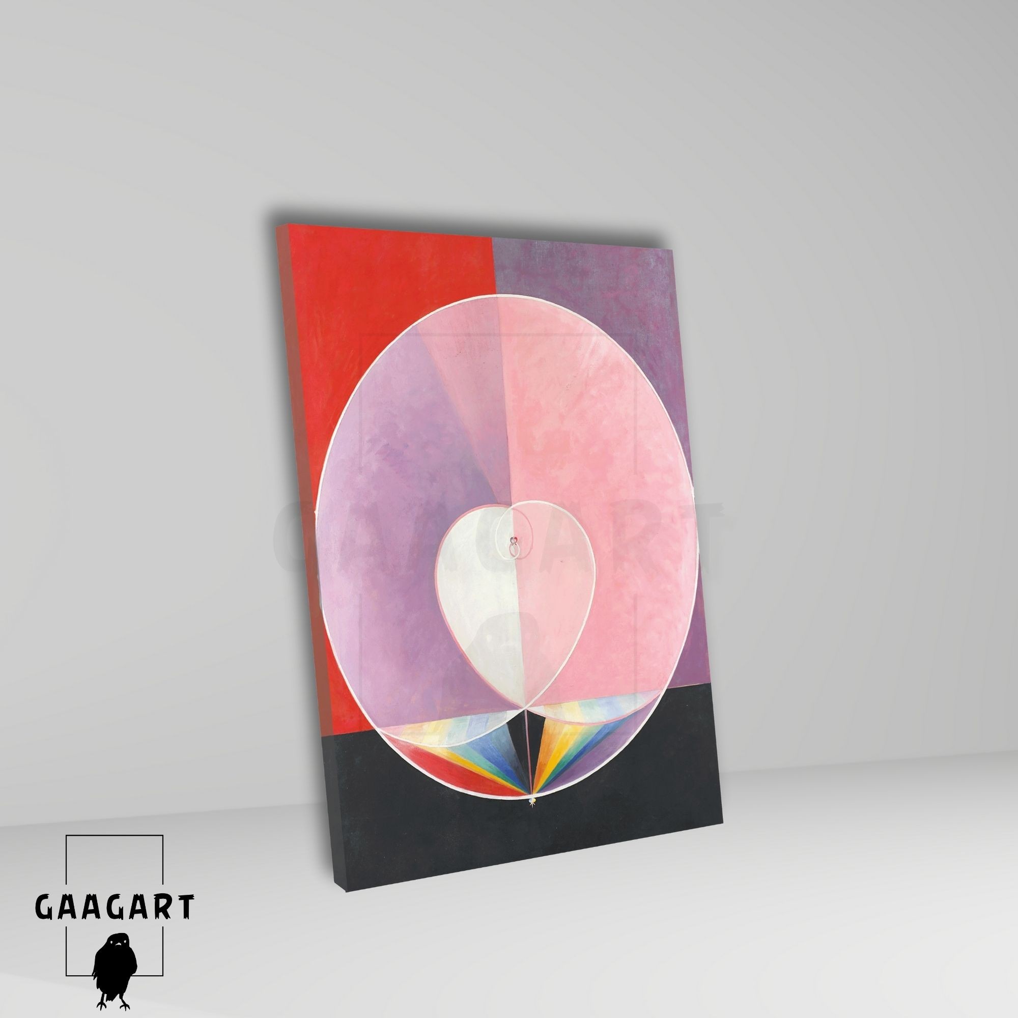 Tekli Dikey Kanvas Tablo Ünlü Eserler Hilma Af Klint Doves No II