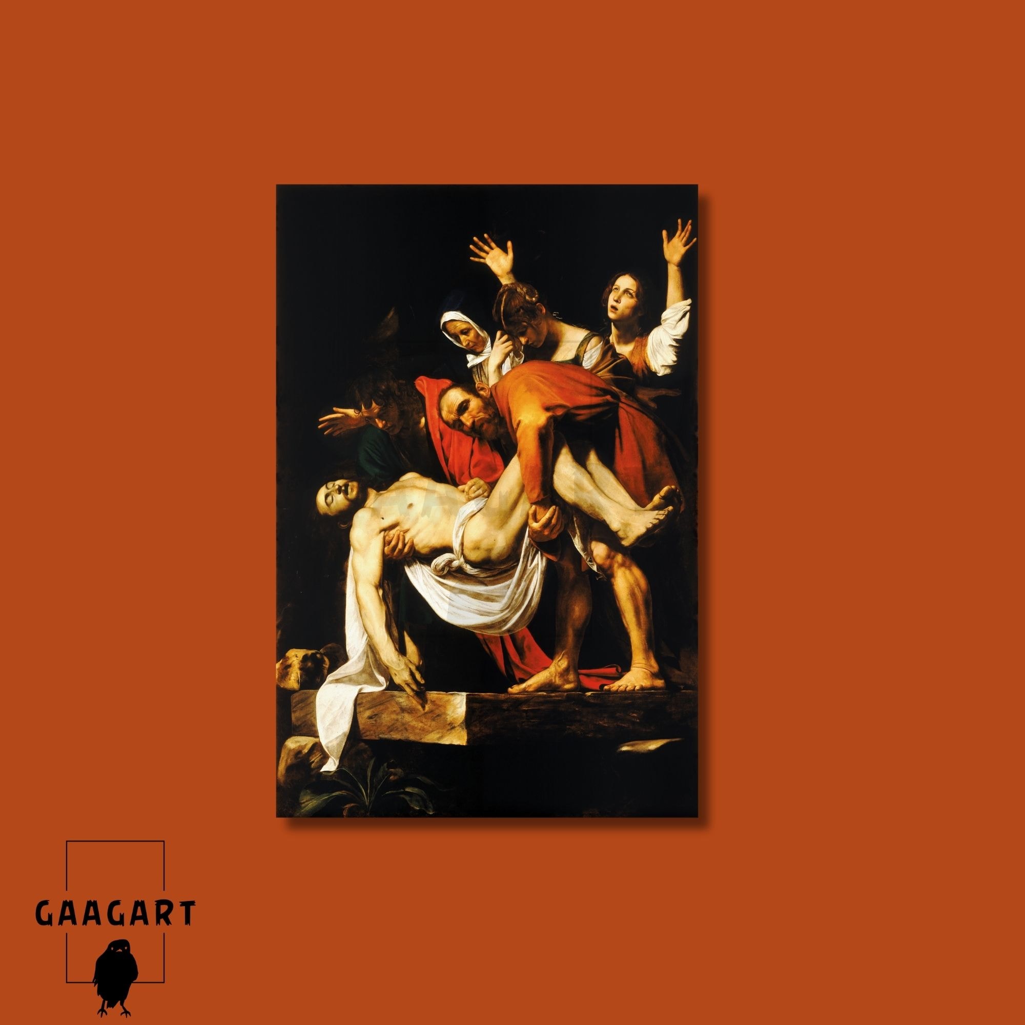 Tekli Dikey Kanvas Caravaggio İsa'nın Mezara Konması