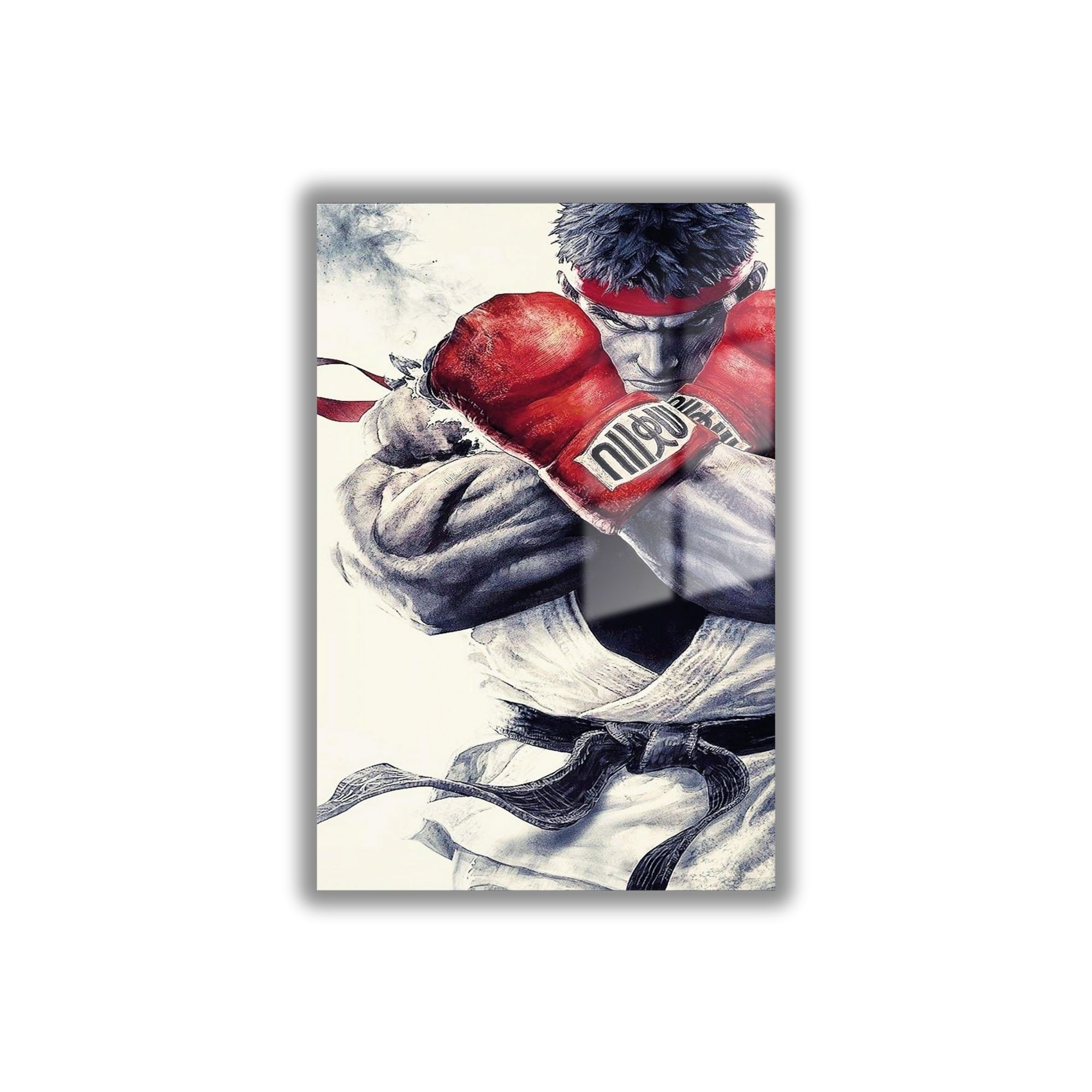 Temperli Gerçek Cam Tablo Street Fighter Ryu Hoshi