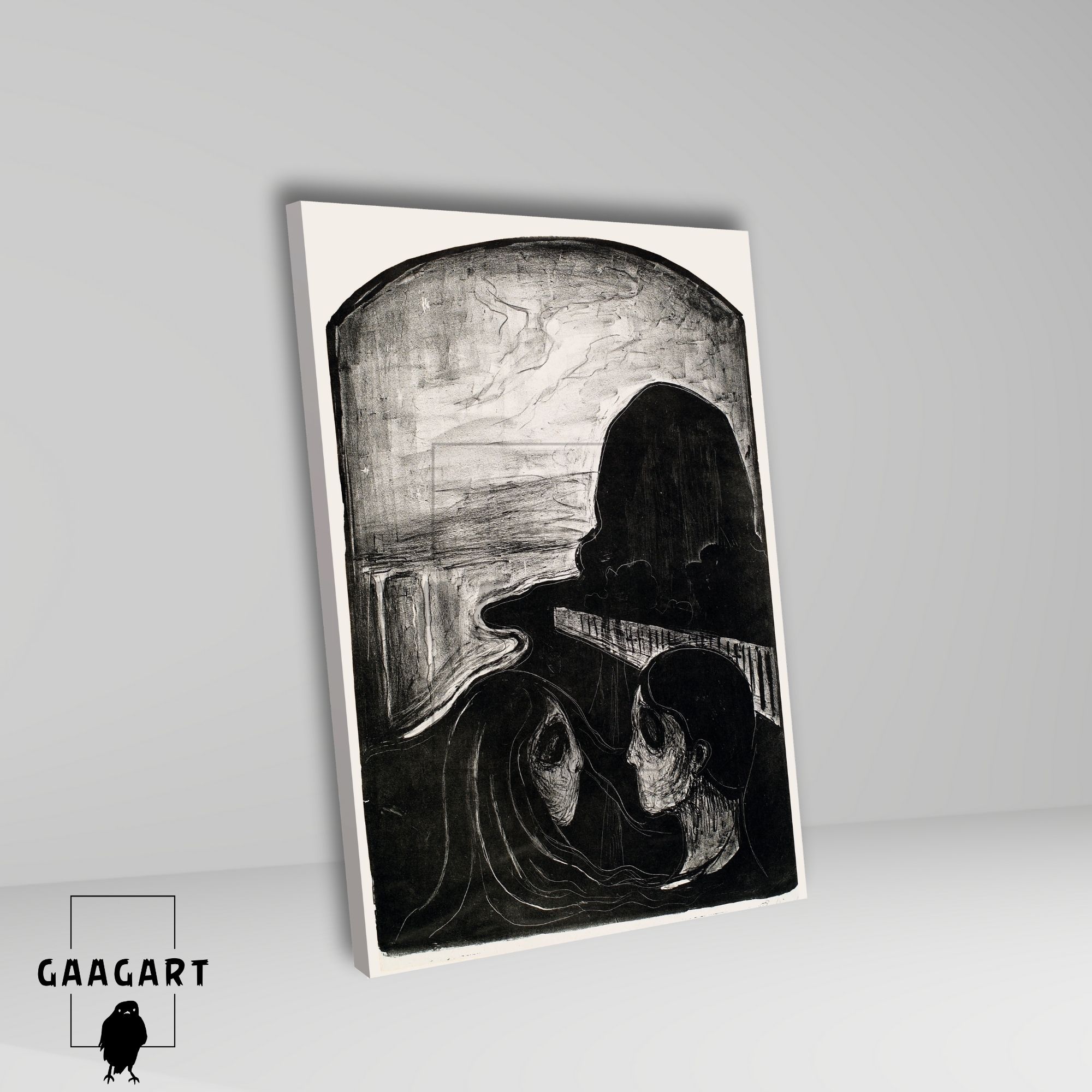 Tekli Dikey Kanvas Edvard Munch Attraction I