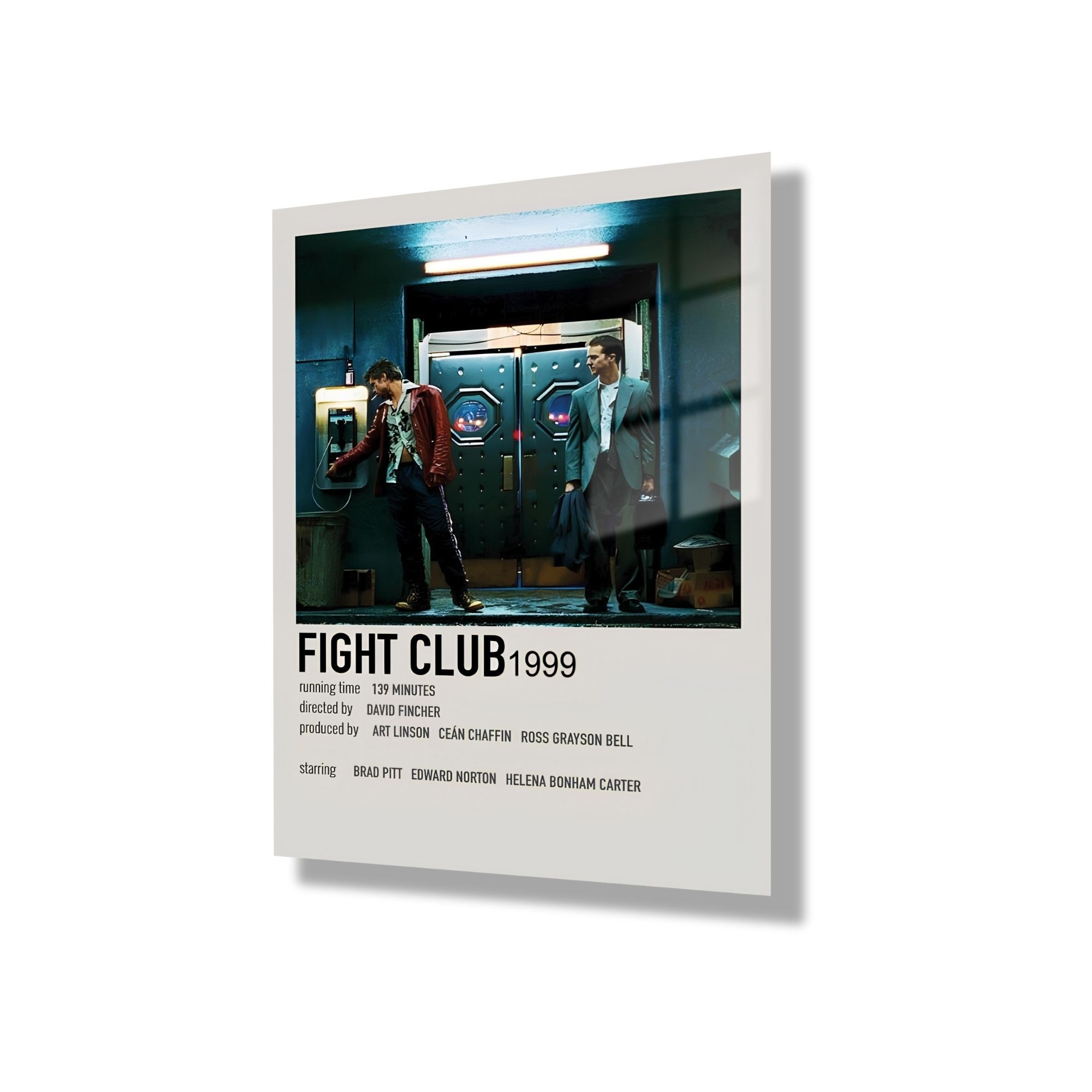 Temperli Cam Tablo Film Afişi Fight Club 1999 Görseli