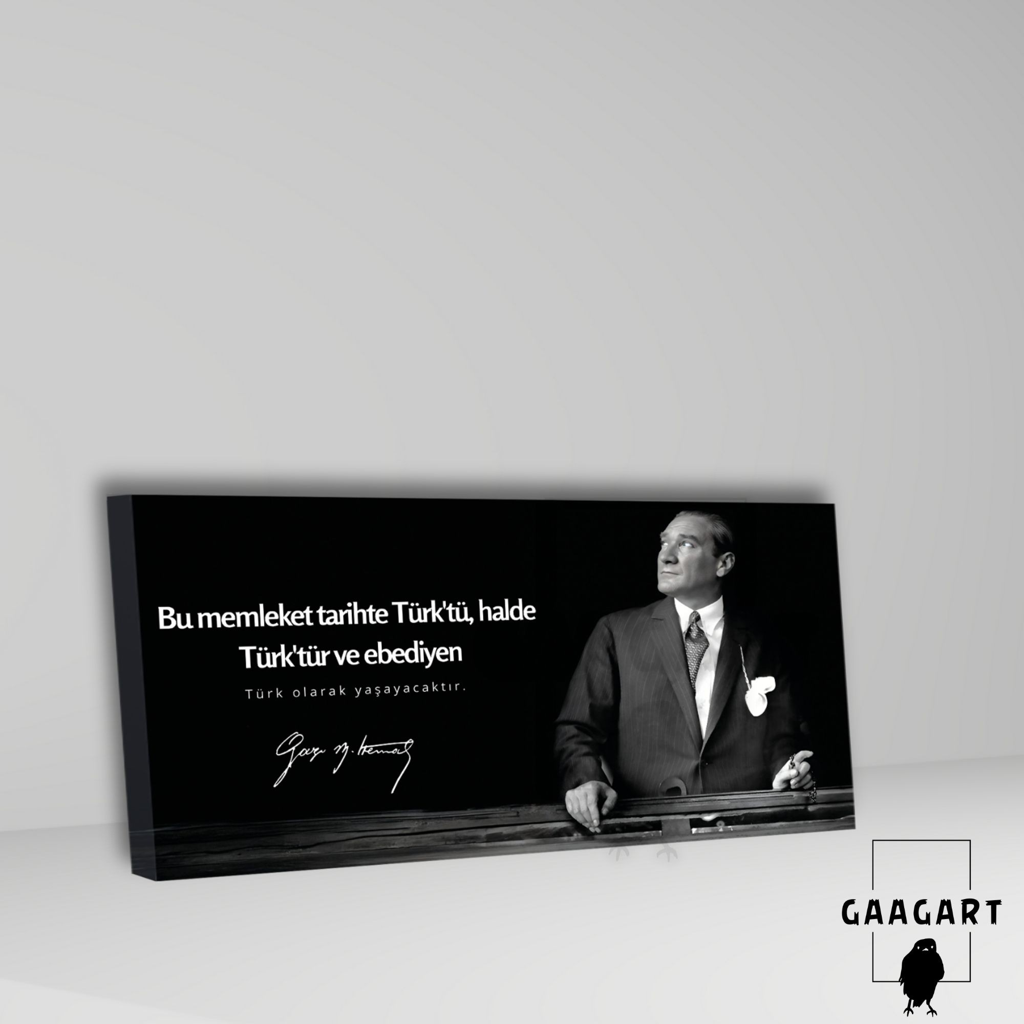 Panoramik Kanvas Makam Panosu Atatürk Sözleri Türklük Hakkında Sözü