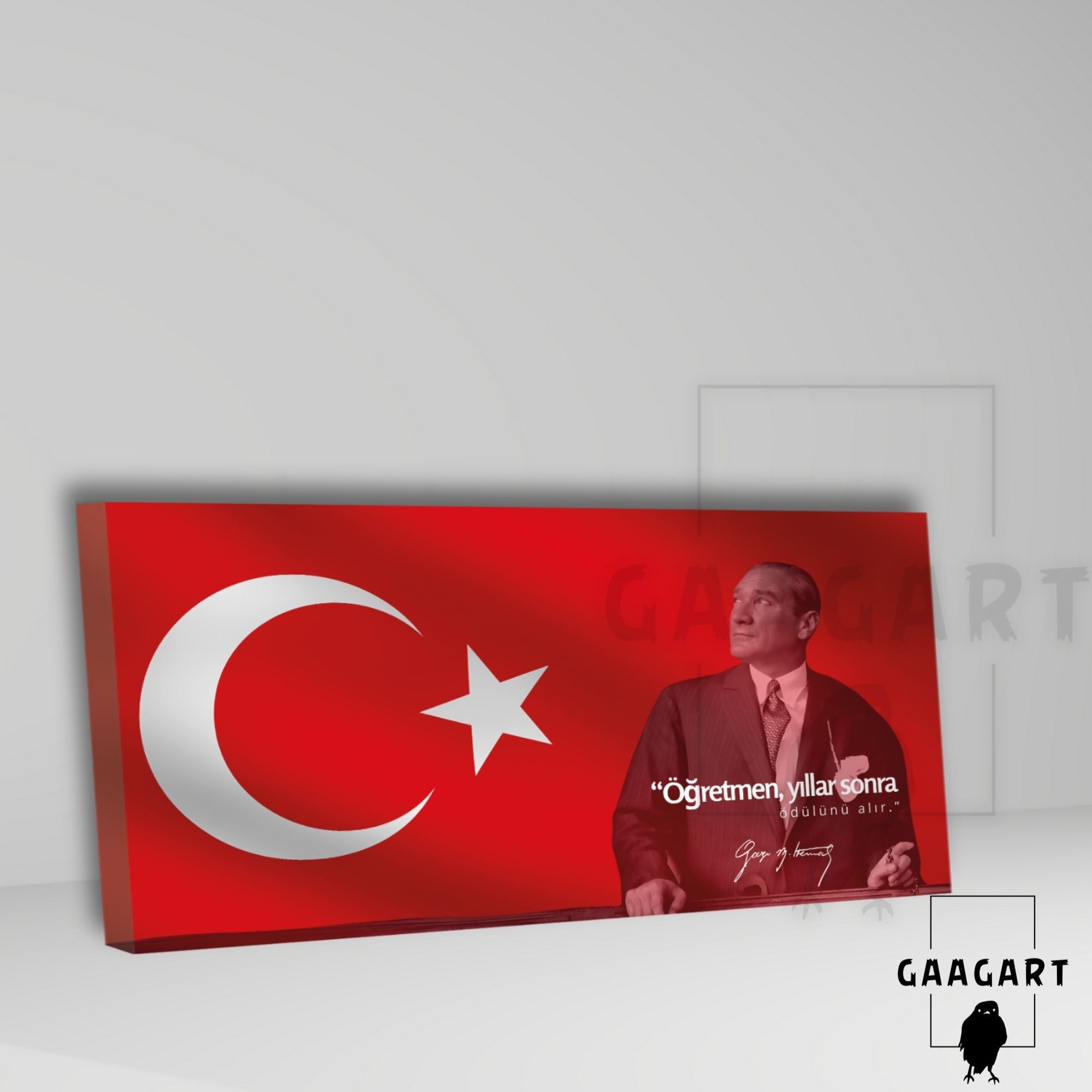 Panoramik Kanvas Makam Panosu Atatürk Sözleri “Öğretmen, yıllar sonra ödülünü alır.”