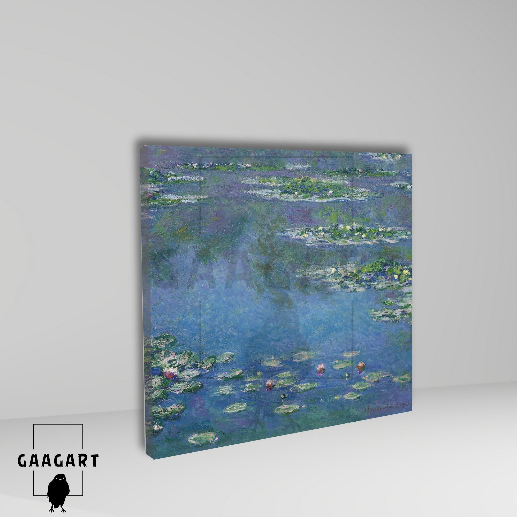 Kare Kanvas Tablo Ünlü Eserler Claude Monet Water Lilies 1906