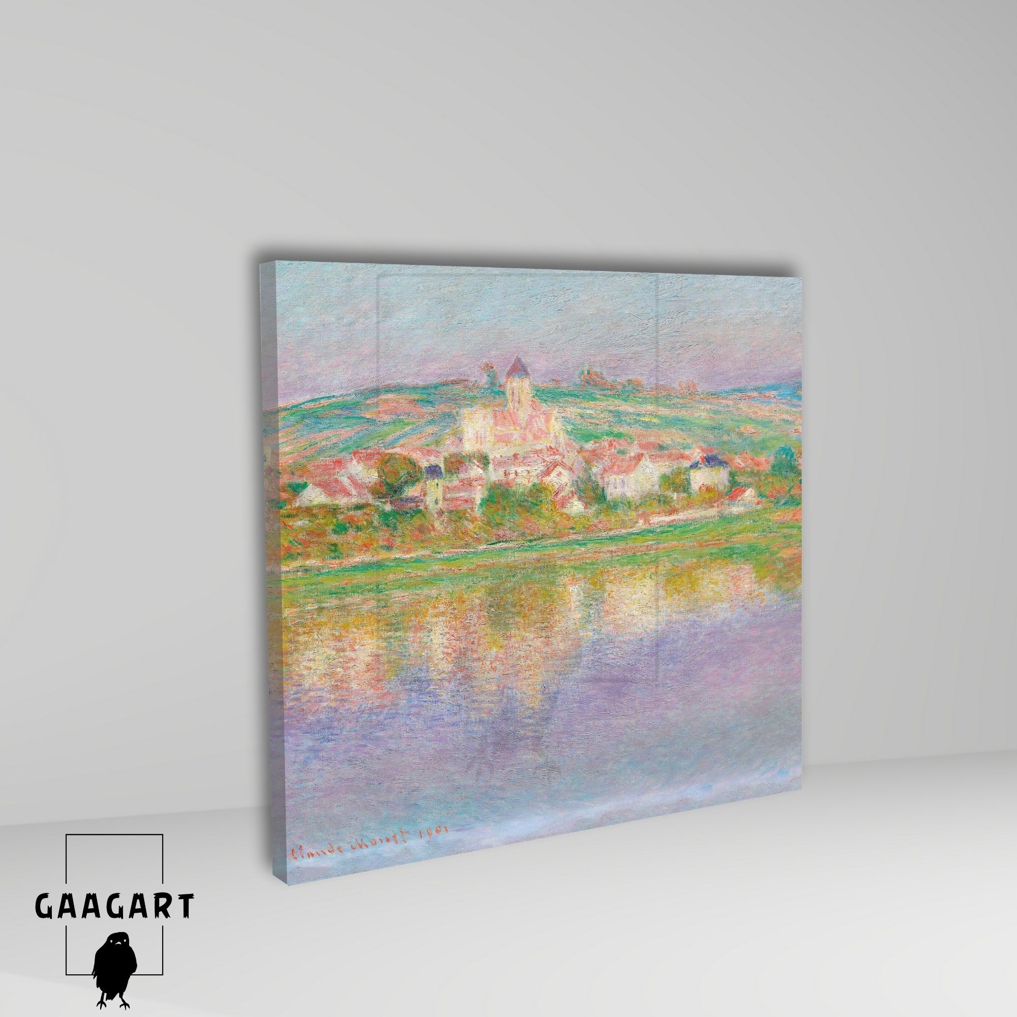 Kare Kanvas Tablo Ünlü Eserler Claude Monet Vetheuil 1901