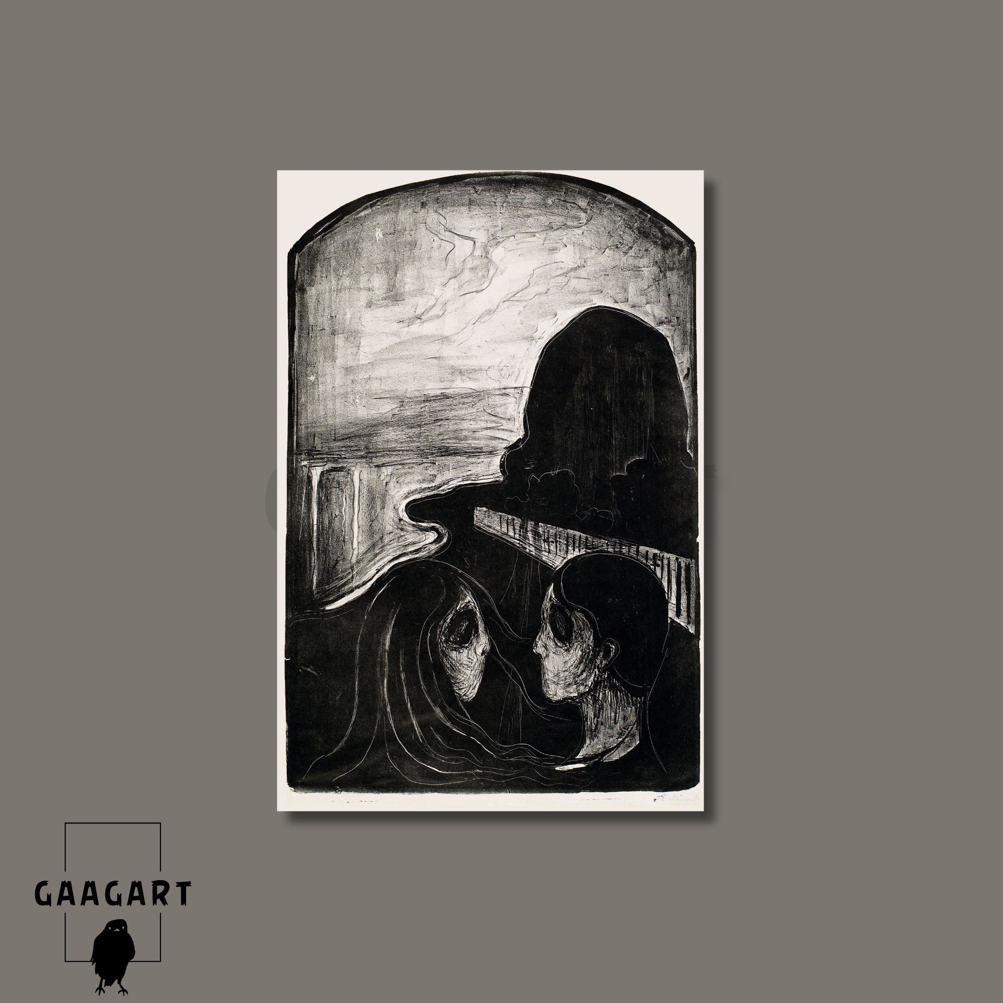 Tekli Dikey Kanvas Edvard Munch Attraction I