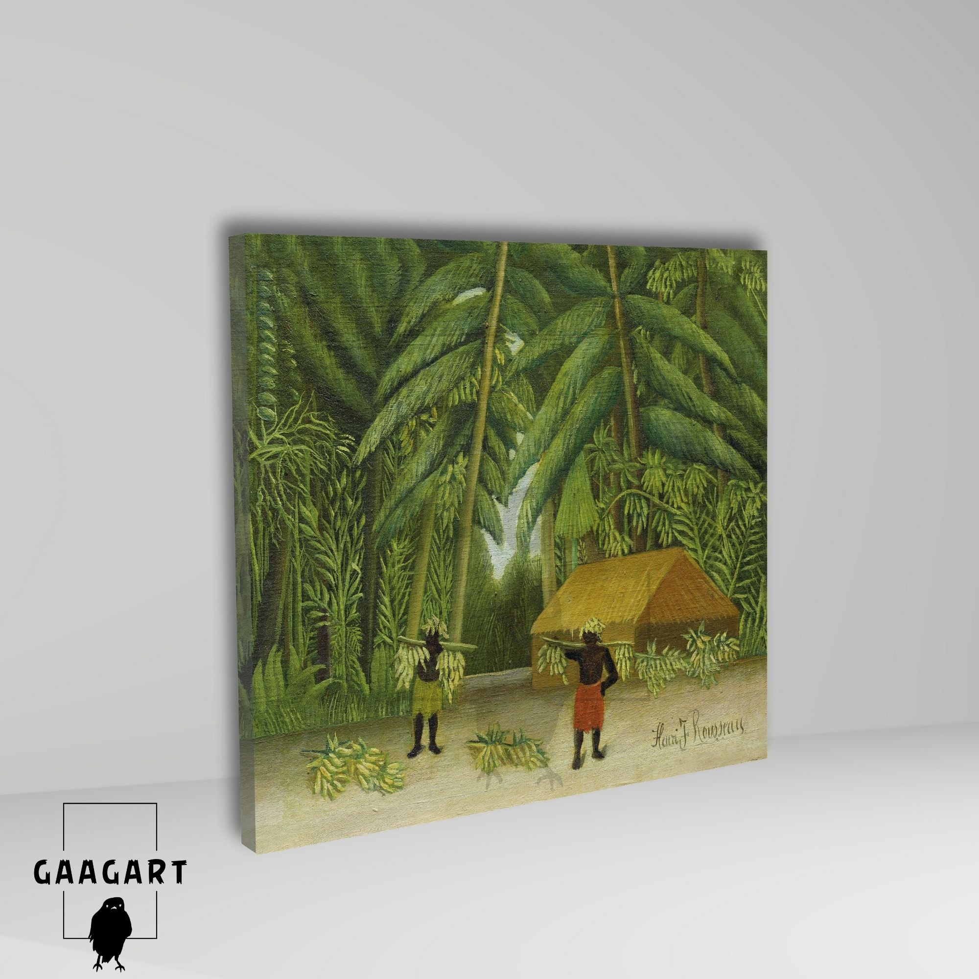Kare Kanvas Tablo Ünlü Eserler Henri Rousseau-Banana Harvest (1907–10)