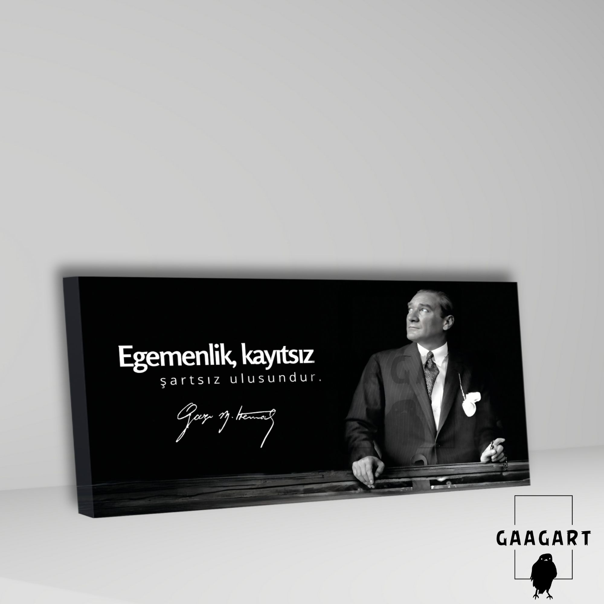 Panoramik Kanvas Makam Panosu Atatürk ''Egemenlik, kayıtsız şartsız ulusundur. ''