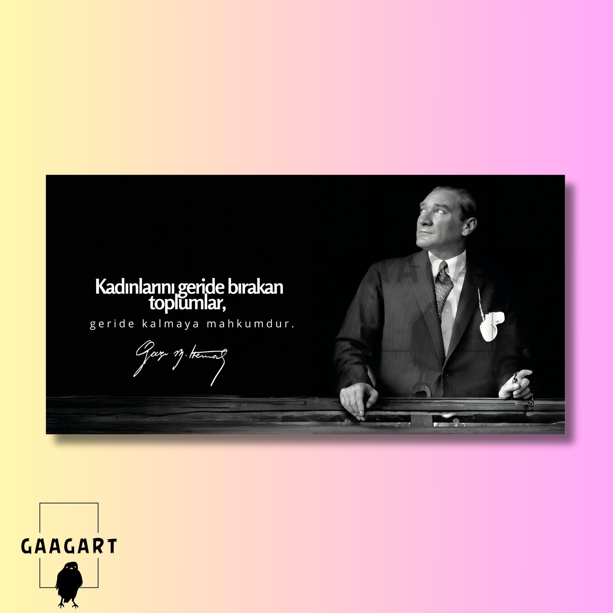 Panoramik Kanvas Makam Panosu Atatürk Sözleri Kadınlar