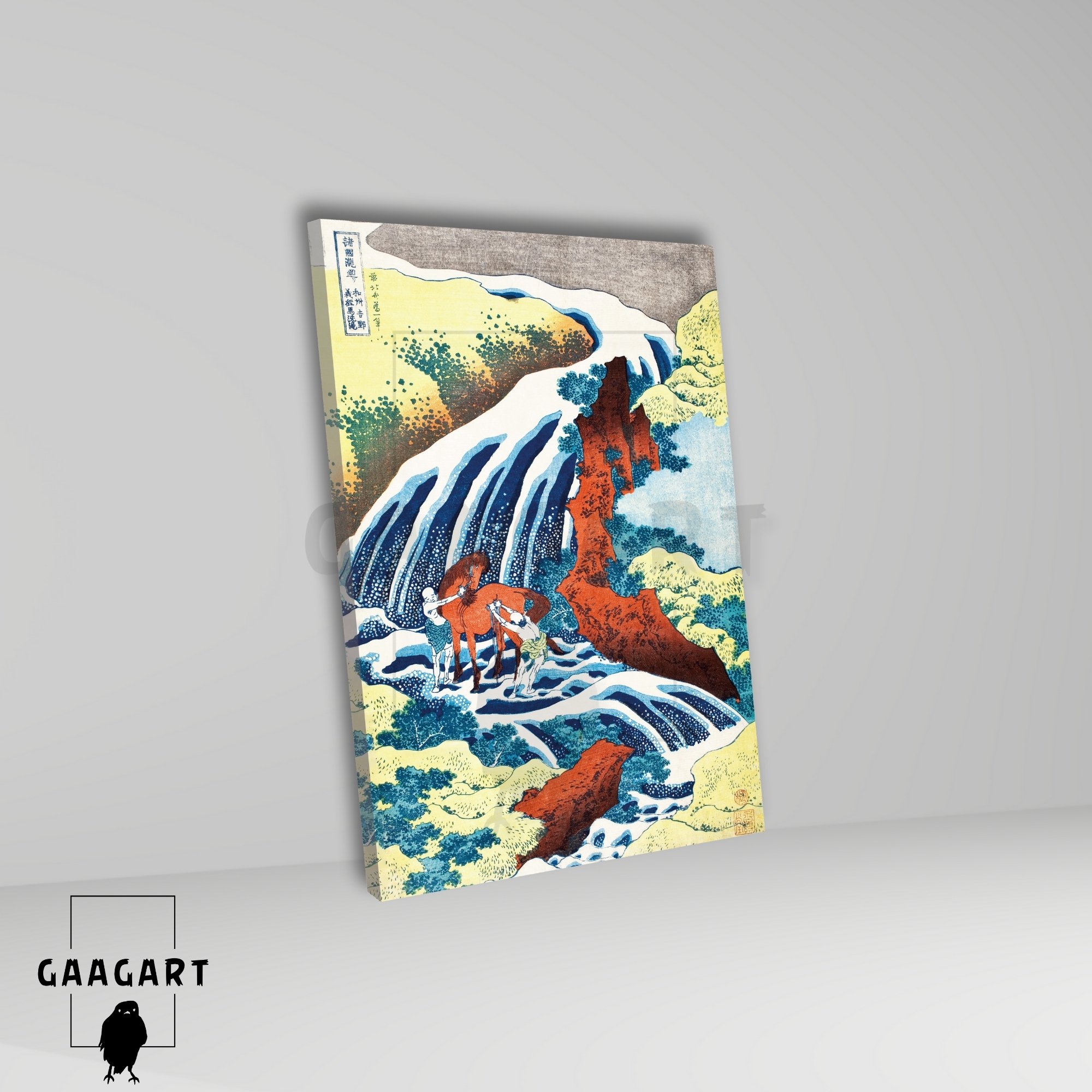 Tekli Dikey Kanvas Tablo Ünlü Eserler Katsushika Hokusai The Yoshitsune