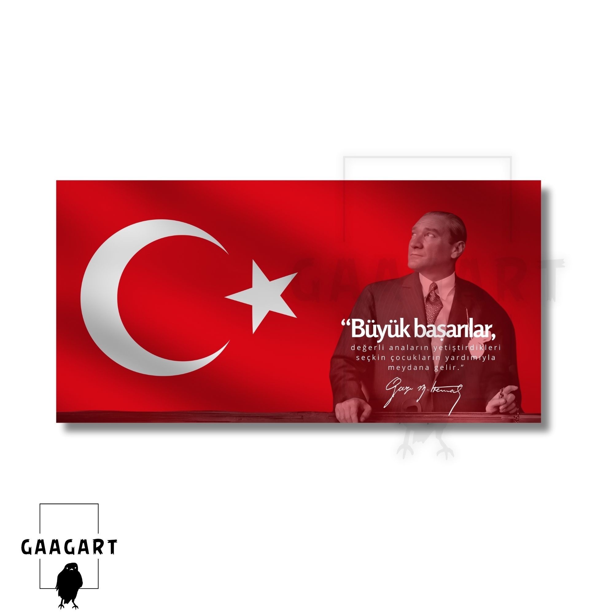 Panoramik Kanvas Makam Panosu Atatürk Sözleri Kadınlar Hakkında Sözü